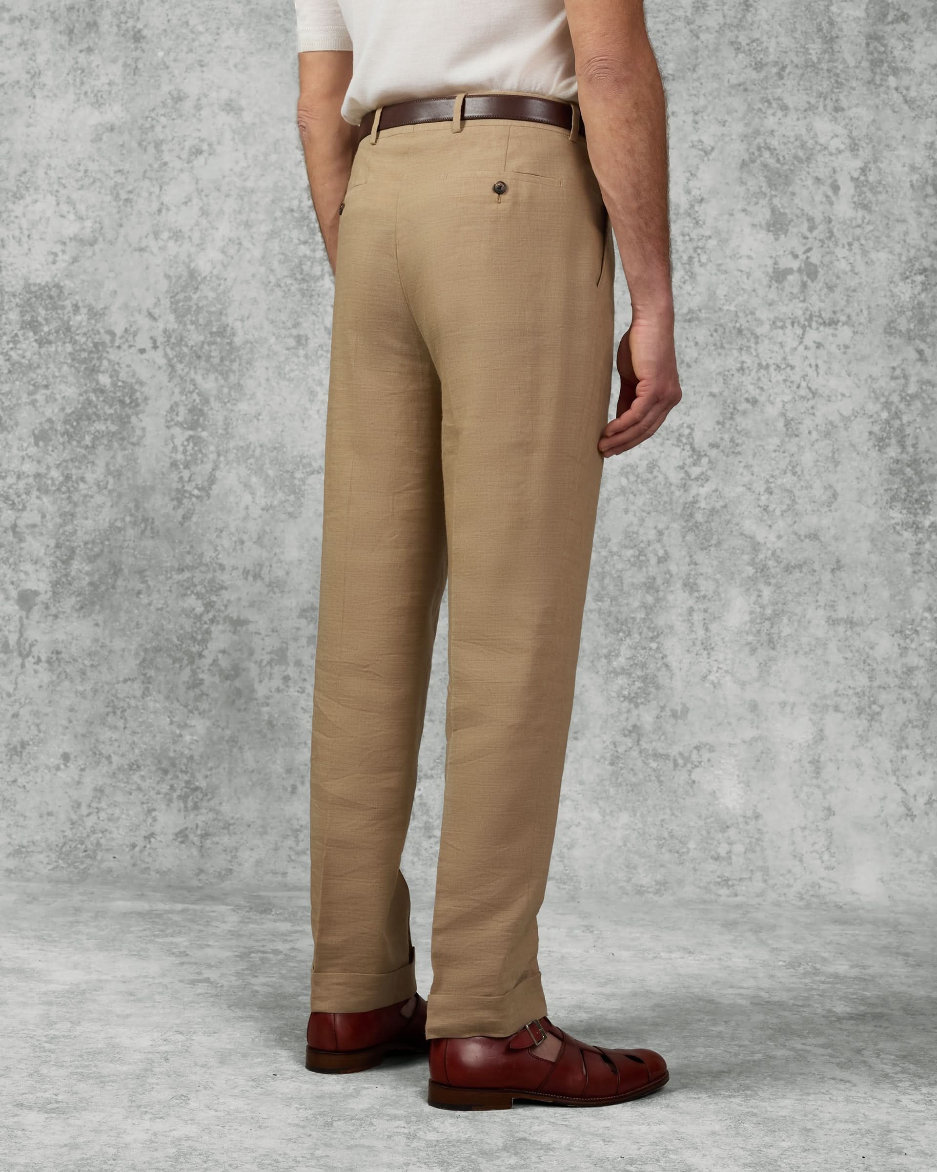 Speke Linen Virgin Wool Stretch Suit Tan