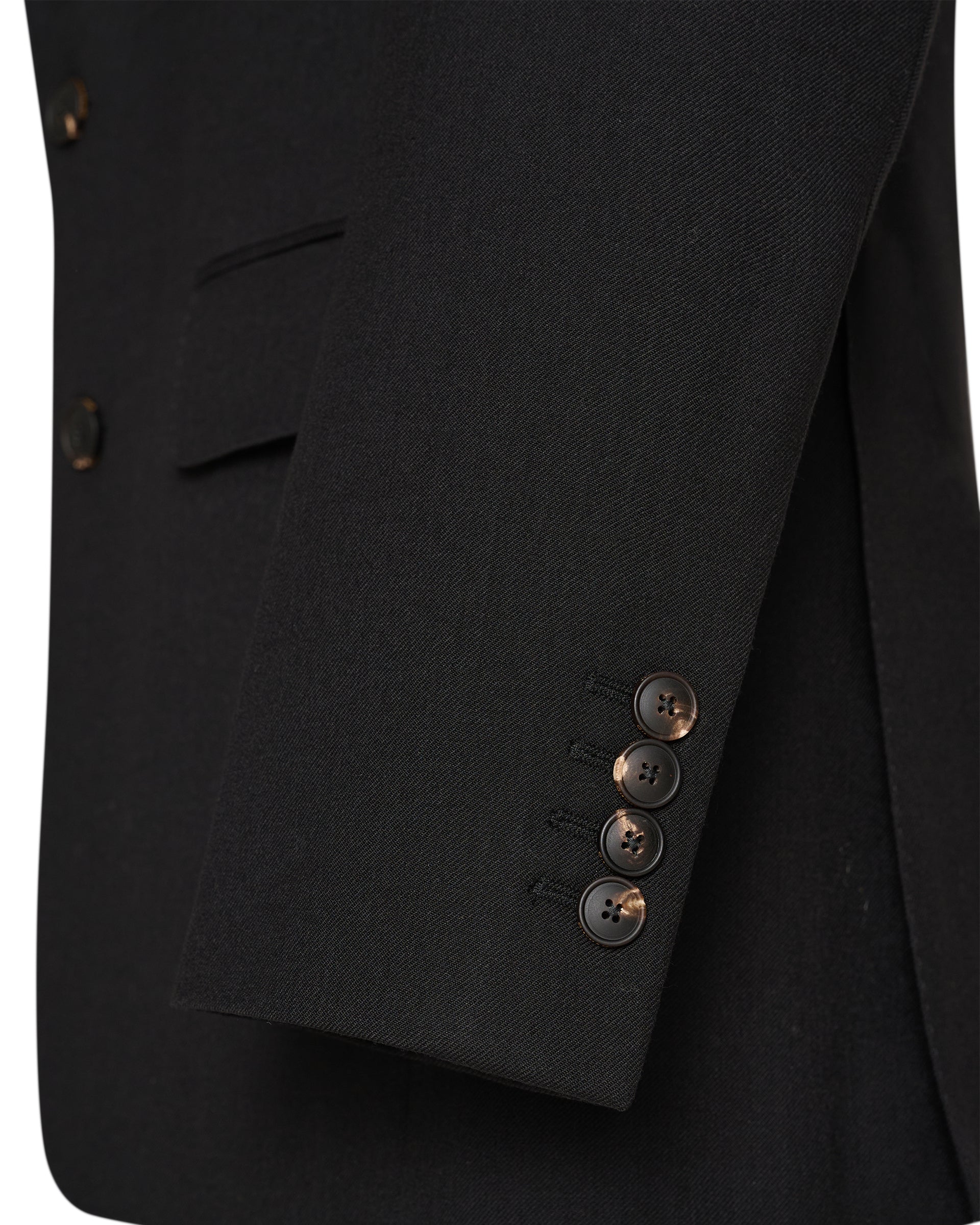 Stark Virgin Wool Twill Suit Jacket Black