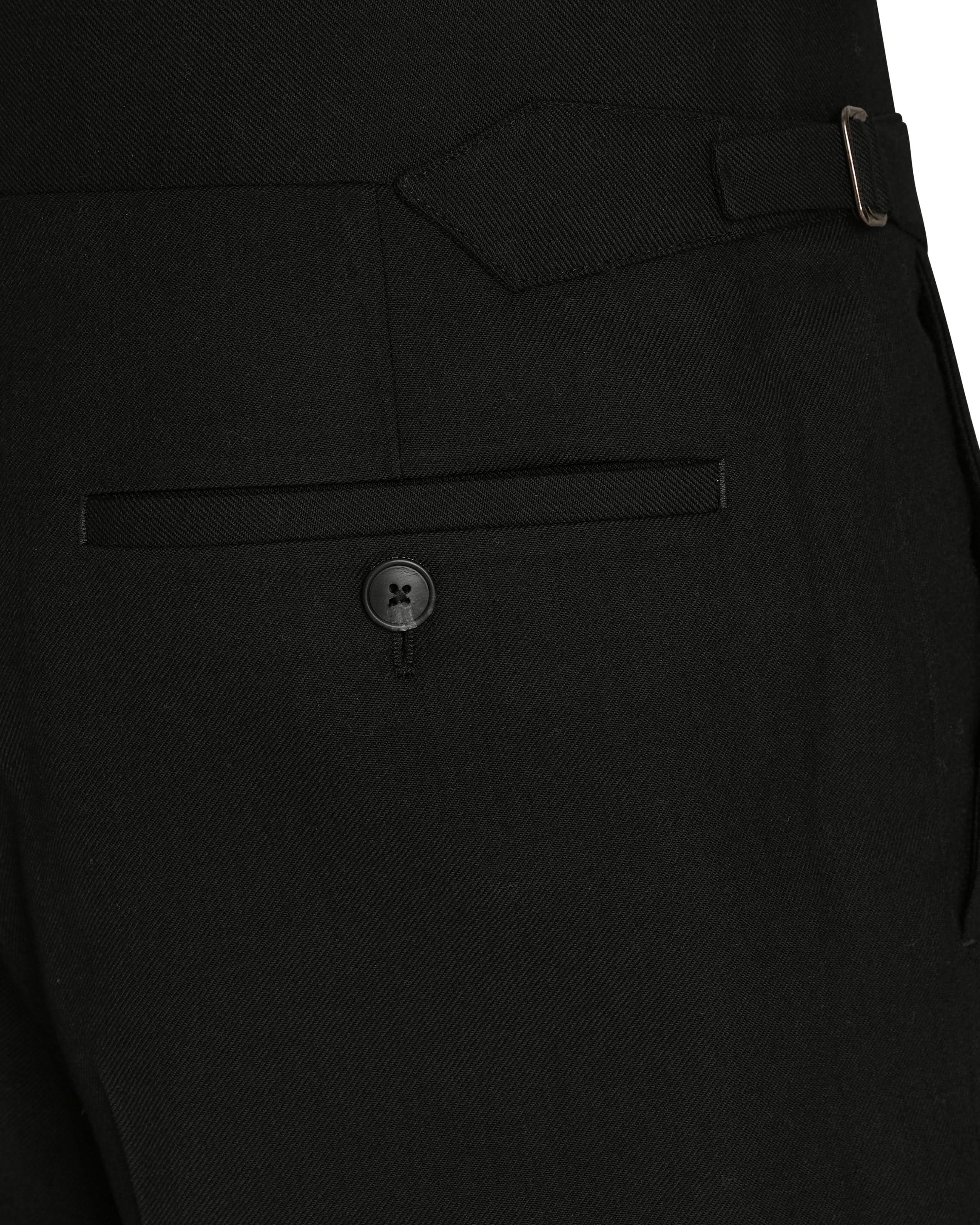 Stark Virgin Virgin Wool Twill Suit Trouser Black