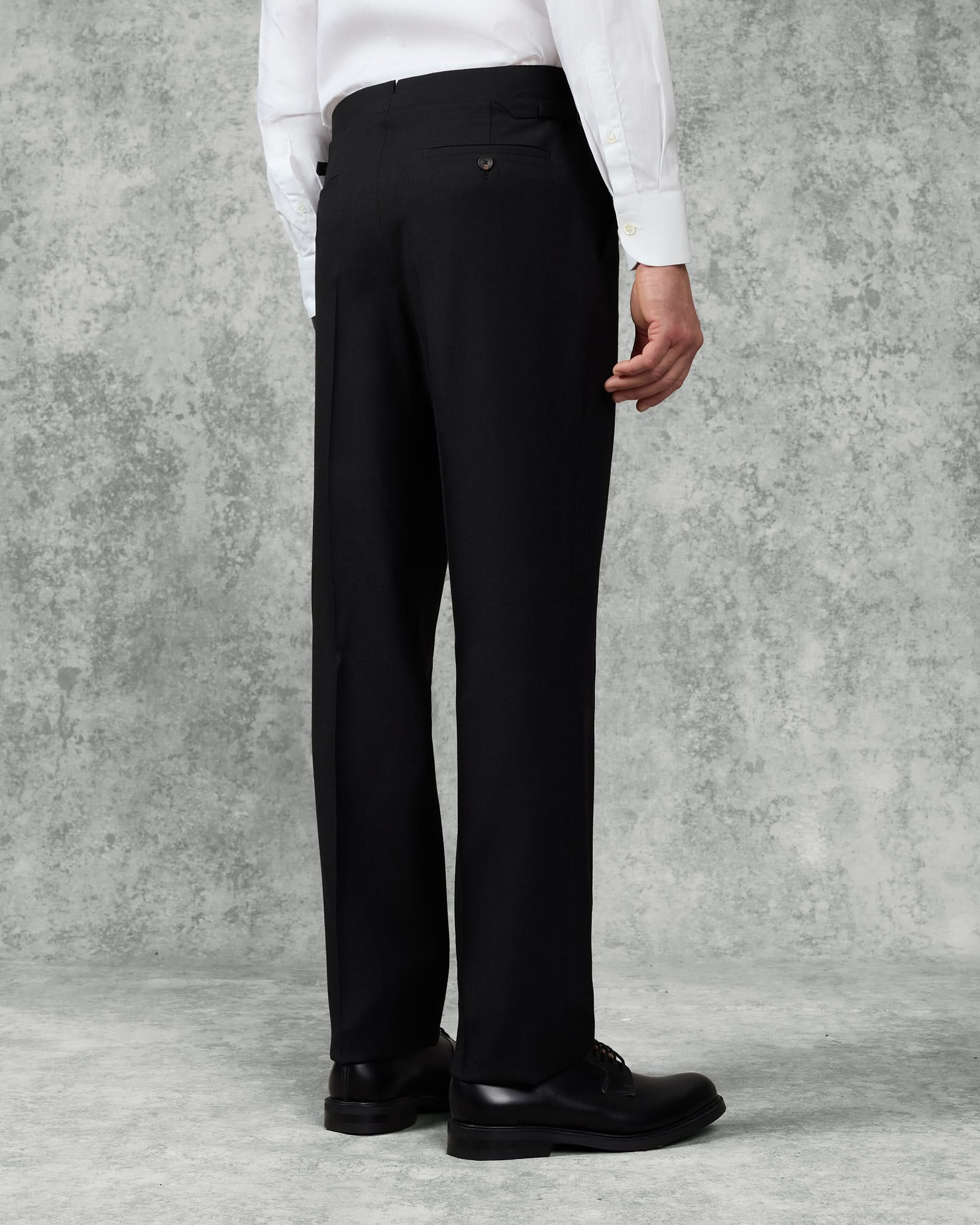 Stark Virgin Virgin Wool Twill Suit Trouser Black