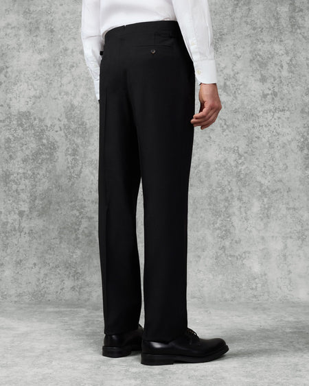 Stark Virgin Virgin Wool Twill Suit Trouser Black