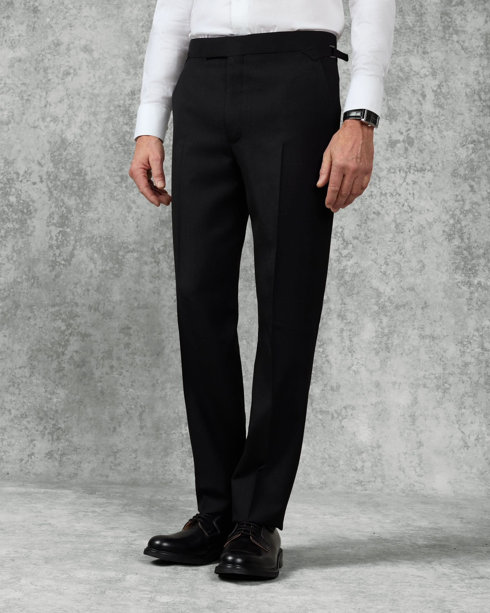 Stark Virgin Wool Twill Suit Black