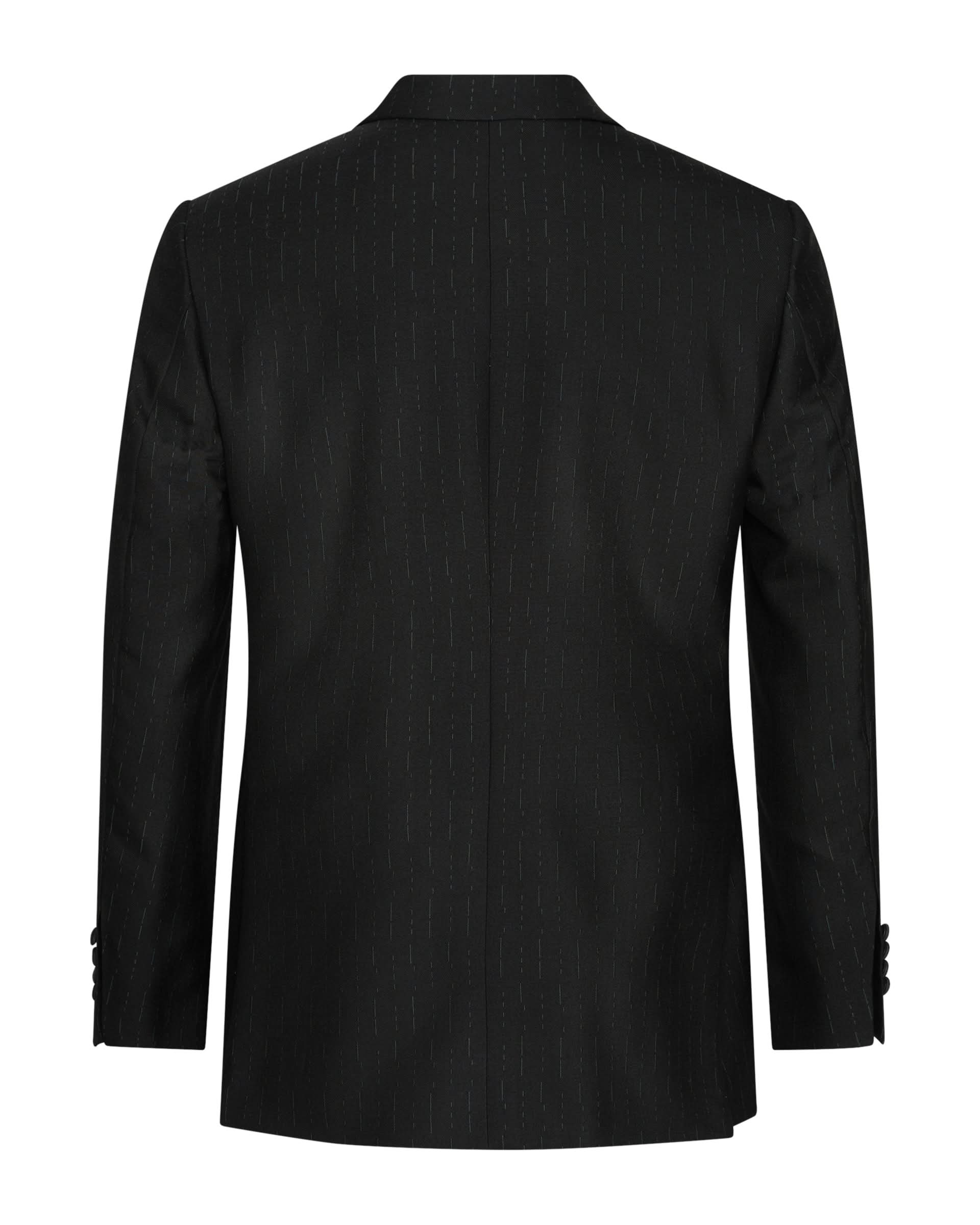 Symons Wool Morse Code Jacquard Dress Suit Black