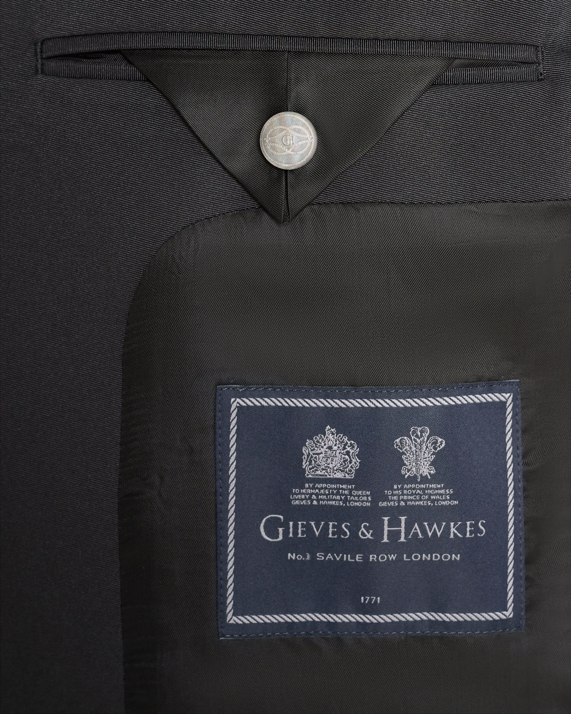 Symons Wool Morse Code Jacquard Dress Suit Black