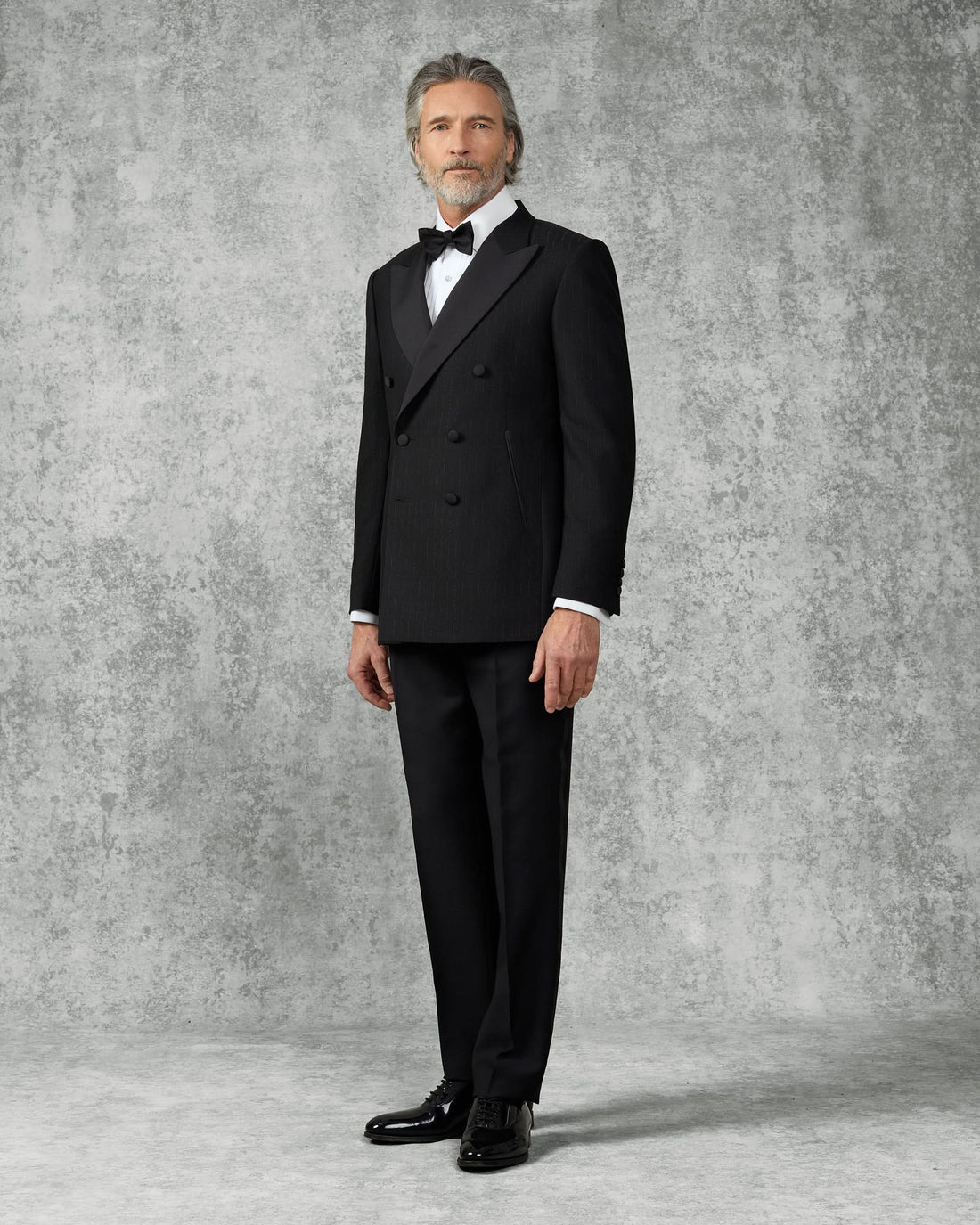 Symons Wool Morse Code Jacquard Dress Suit Black