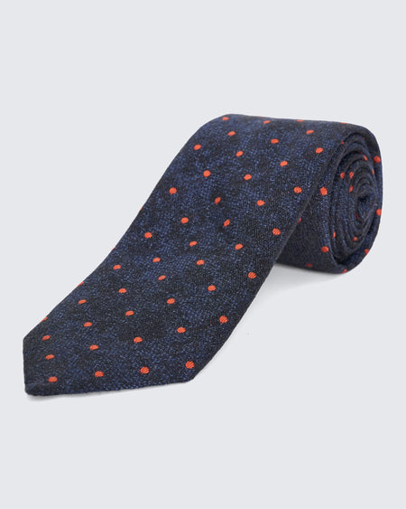Kingsberry Navy Spot Tie