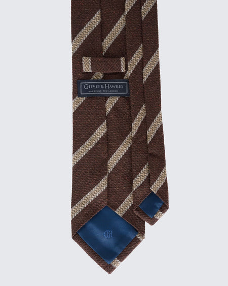 Lansberry Warm Handle Brown Stripe Tie