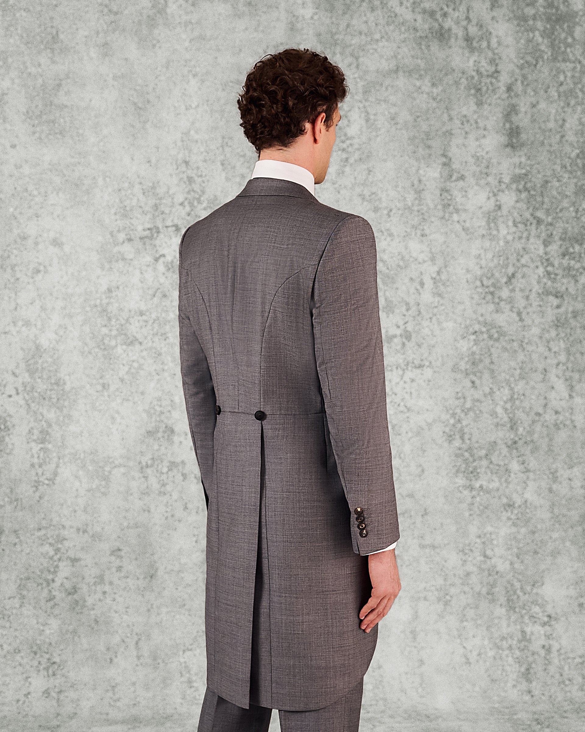 Torlese Virgin Wool Morning Suit With Double Breasted Waistcoat Grey