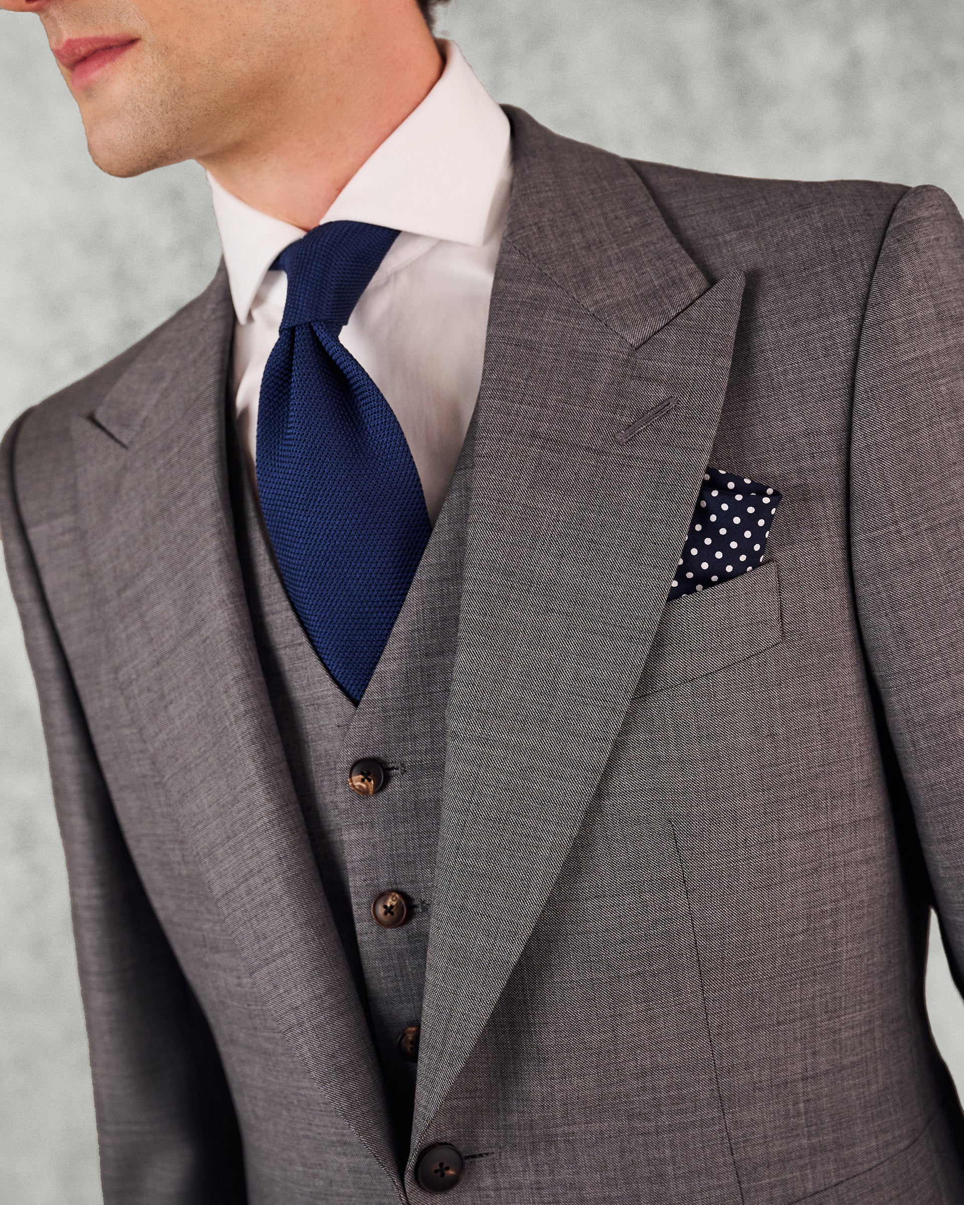 Torlese Virgin Wool Sharkskin Morning Waistcoat Grey