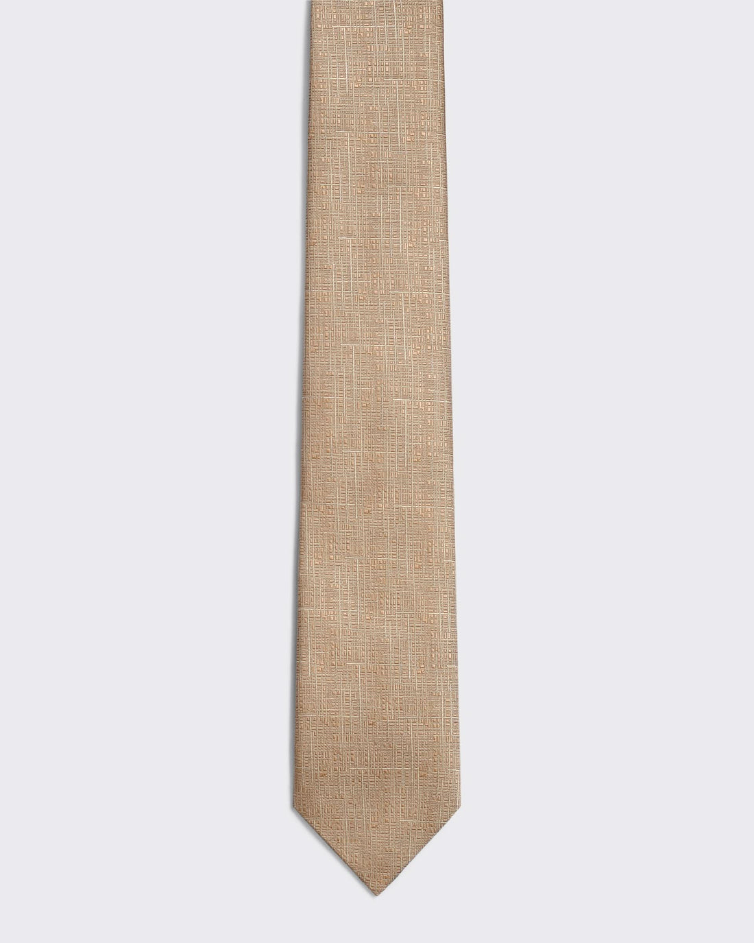 Carberry Crosshatch Silk Tie Champagne