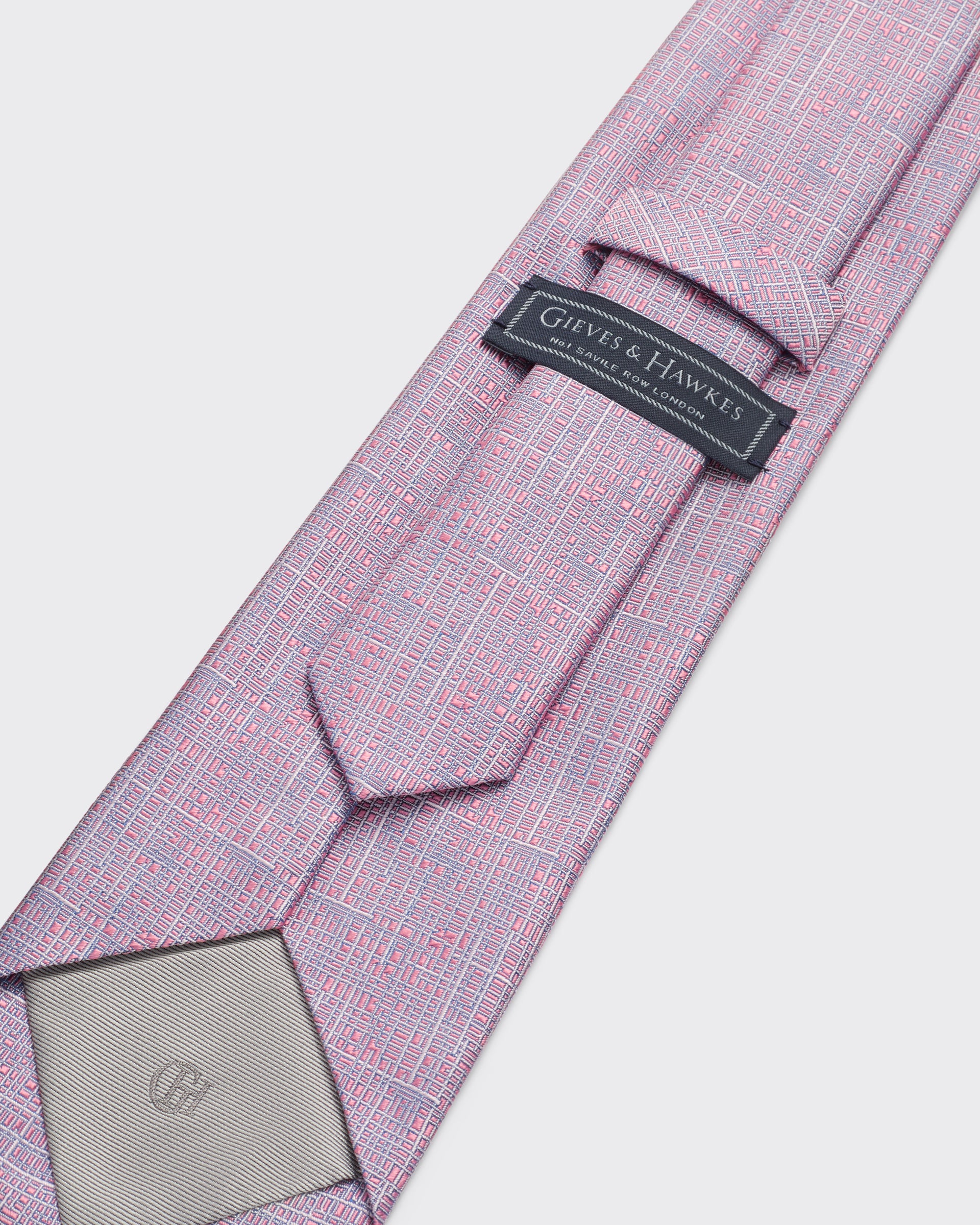 Rowberry Pink/Blue Crosshatch Tie