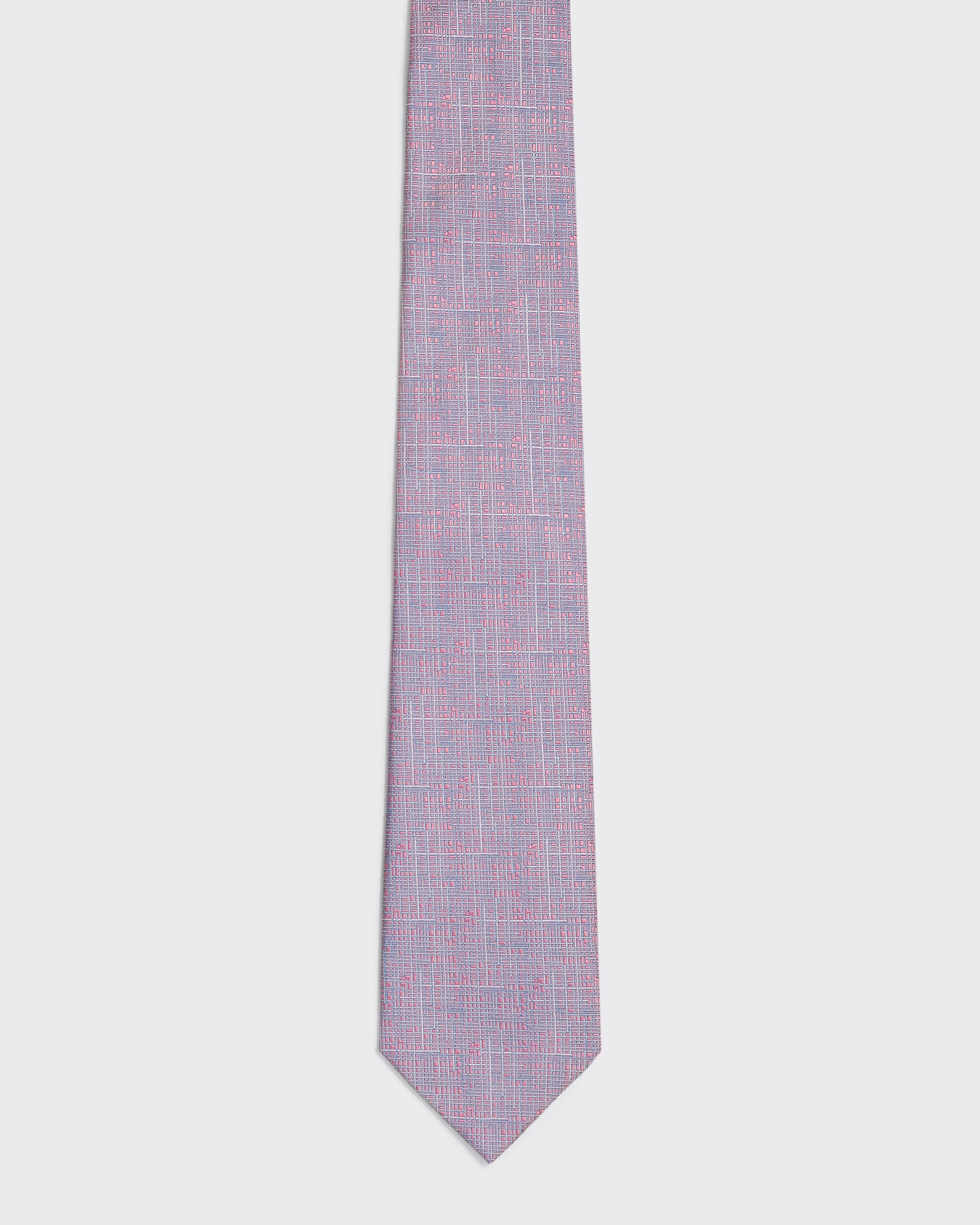 Rowberry Pink/Blue Crosshatch Tie