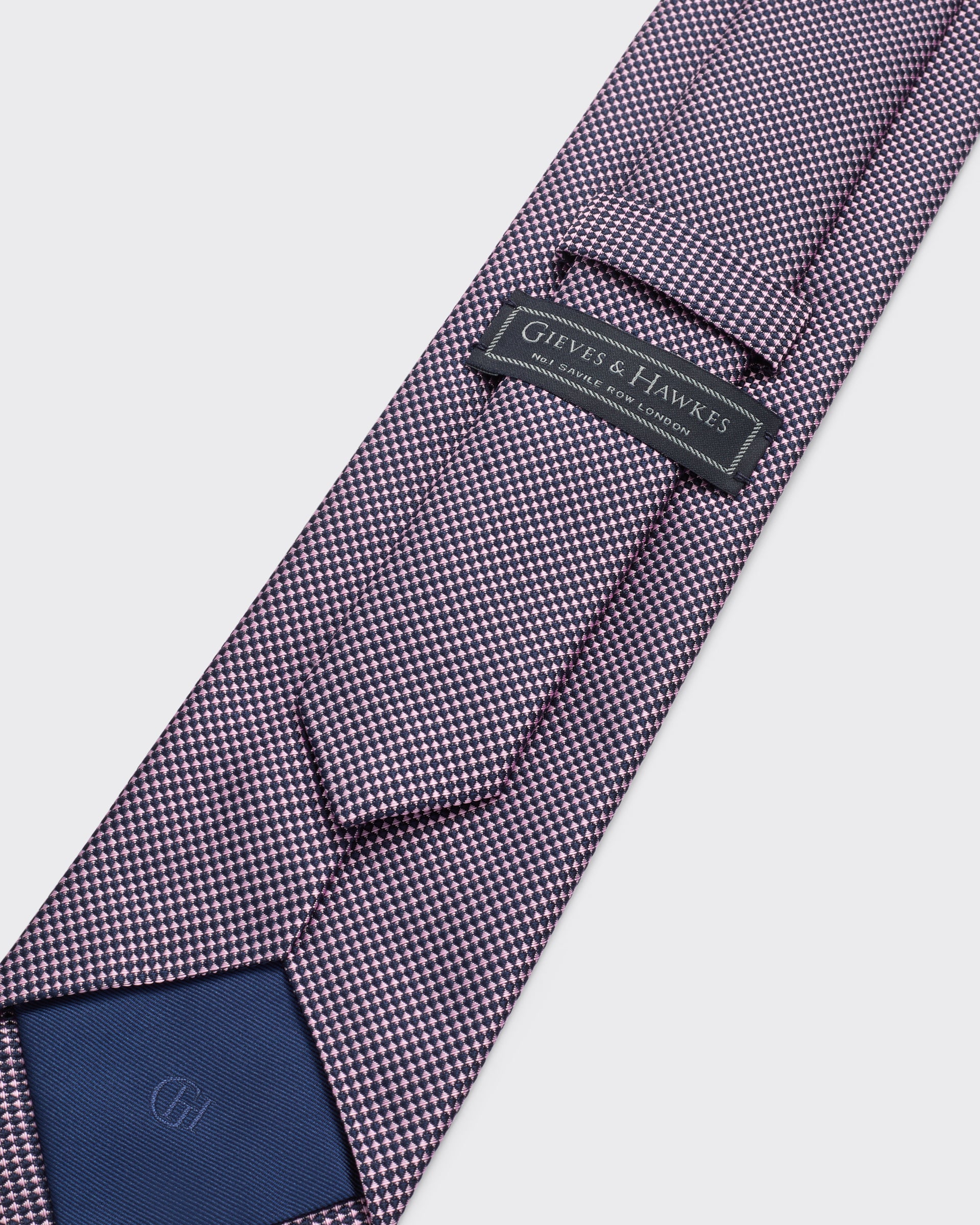 Carberry Neat Silk Tie Pink/Blue