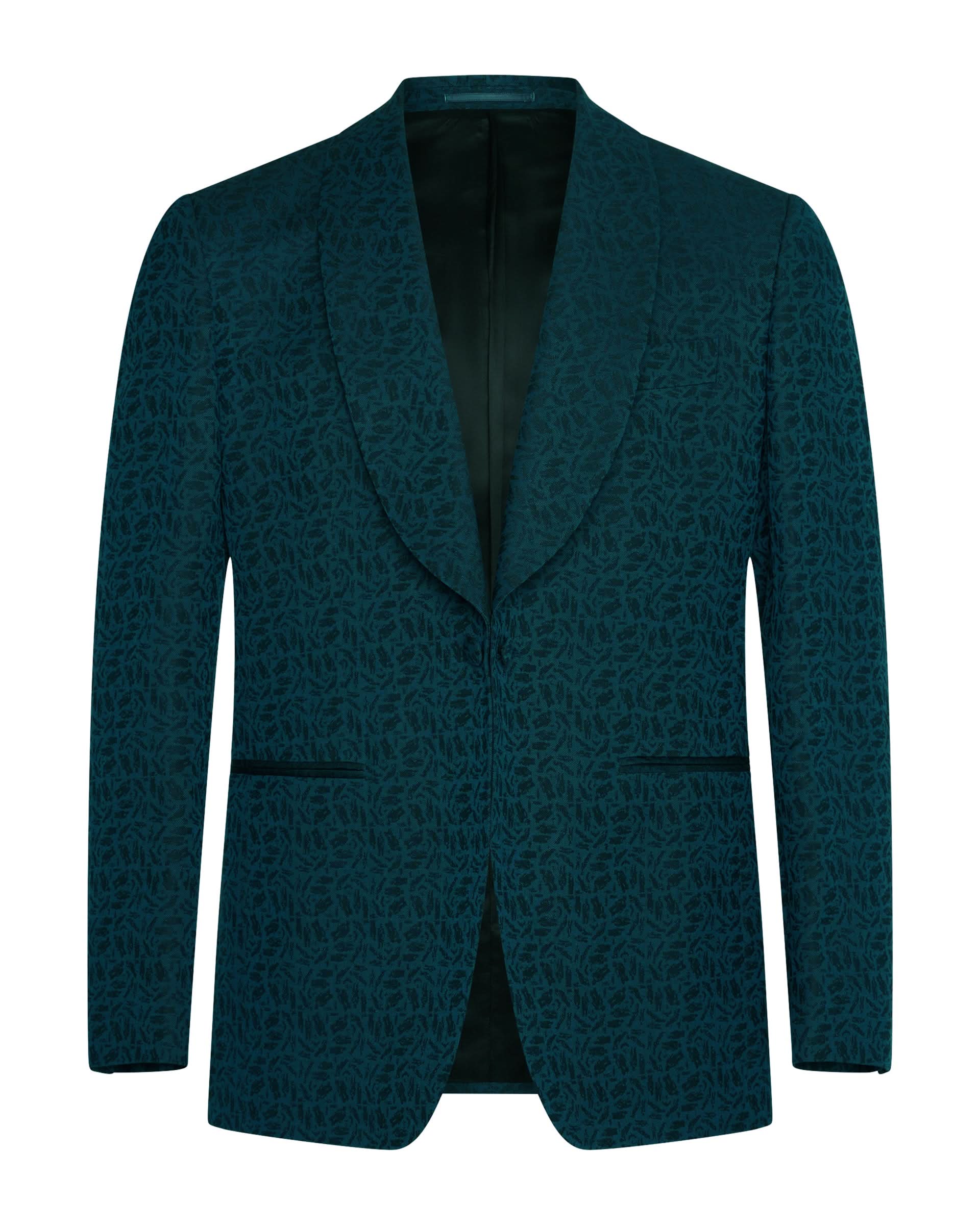 Vincent Wool & Linen Portsmouth Man Jacquard Dress Suit Teal