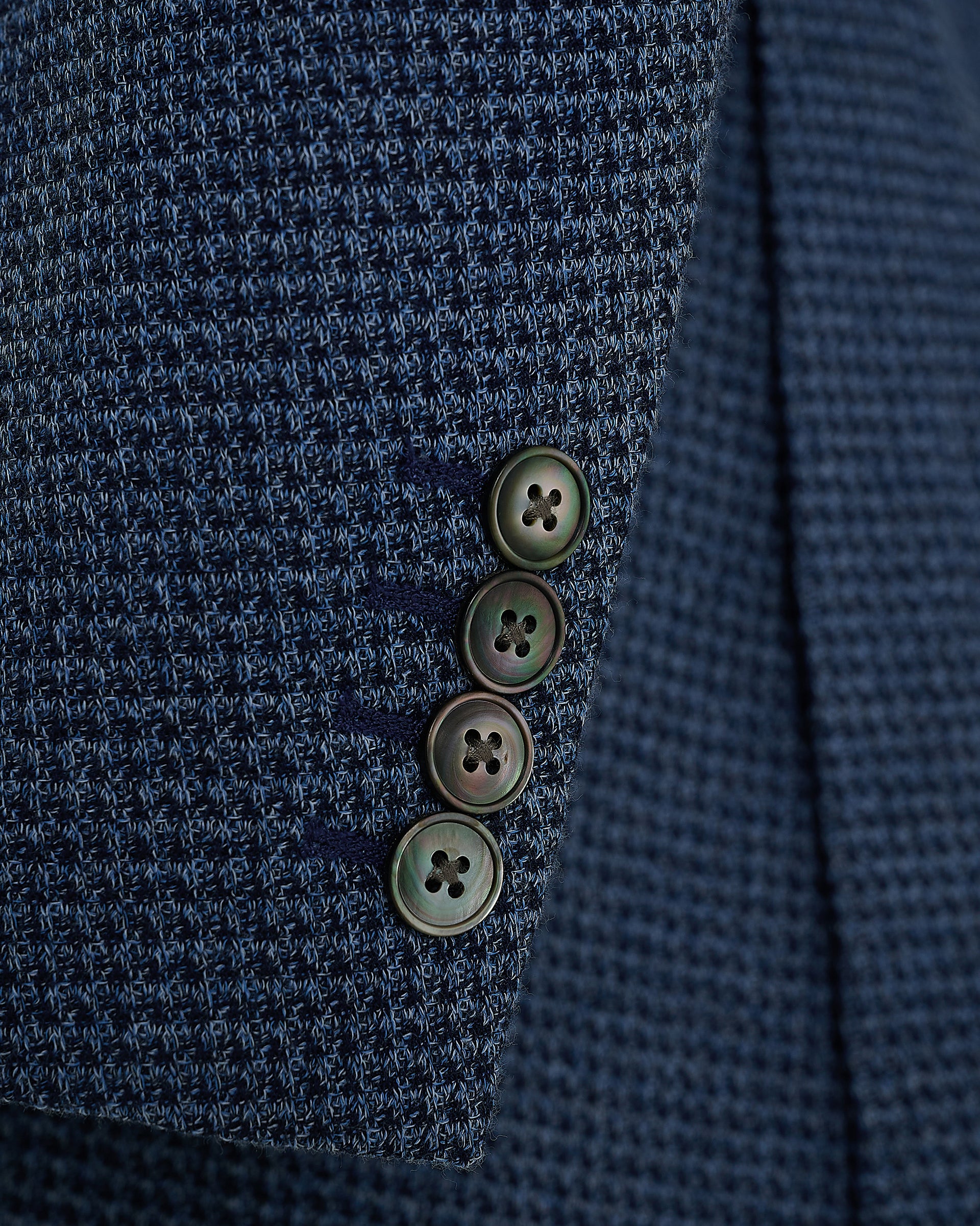 Wallis Cotton Jersey Check Blazer Blue