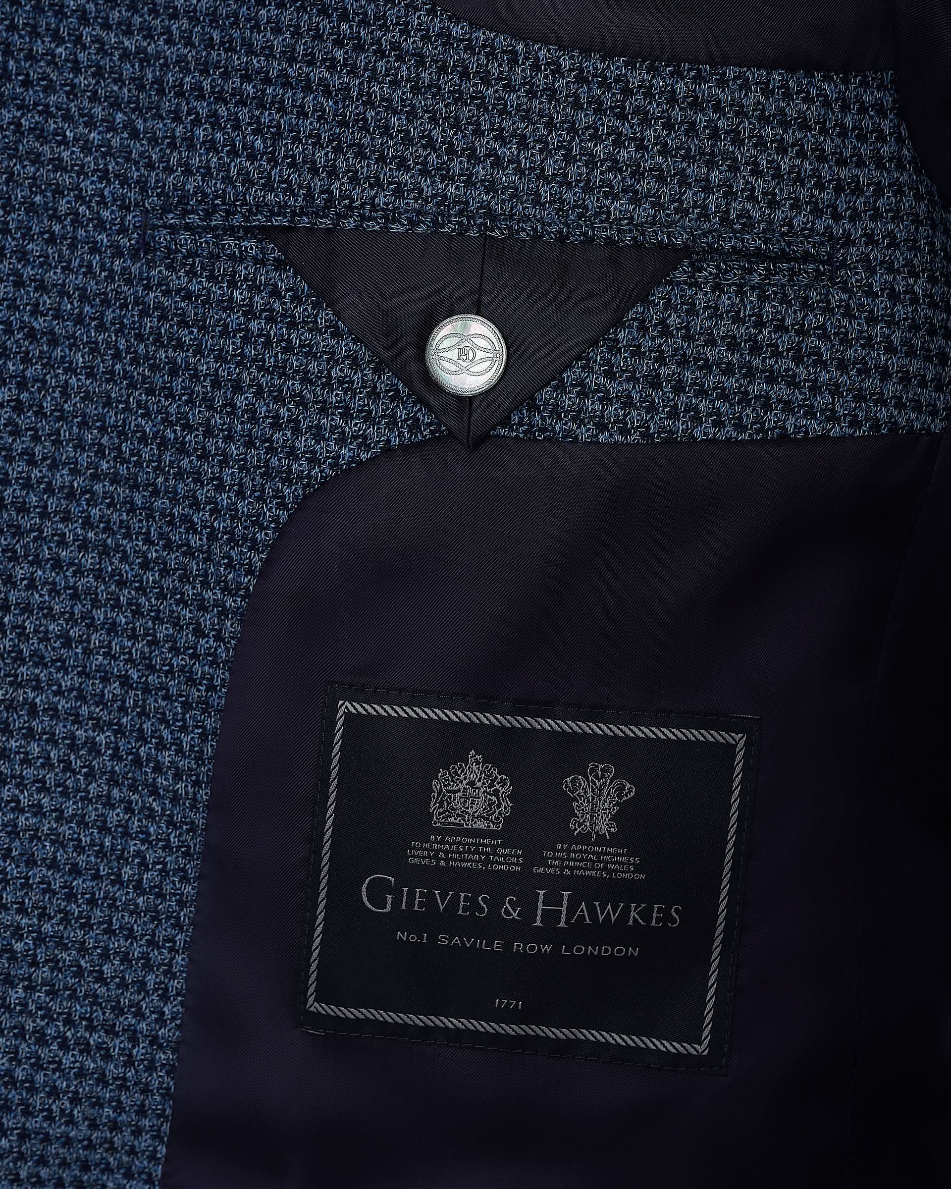 Wallis Cotton Jersey Check Blazer Blue