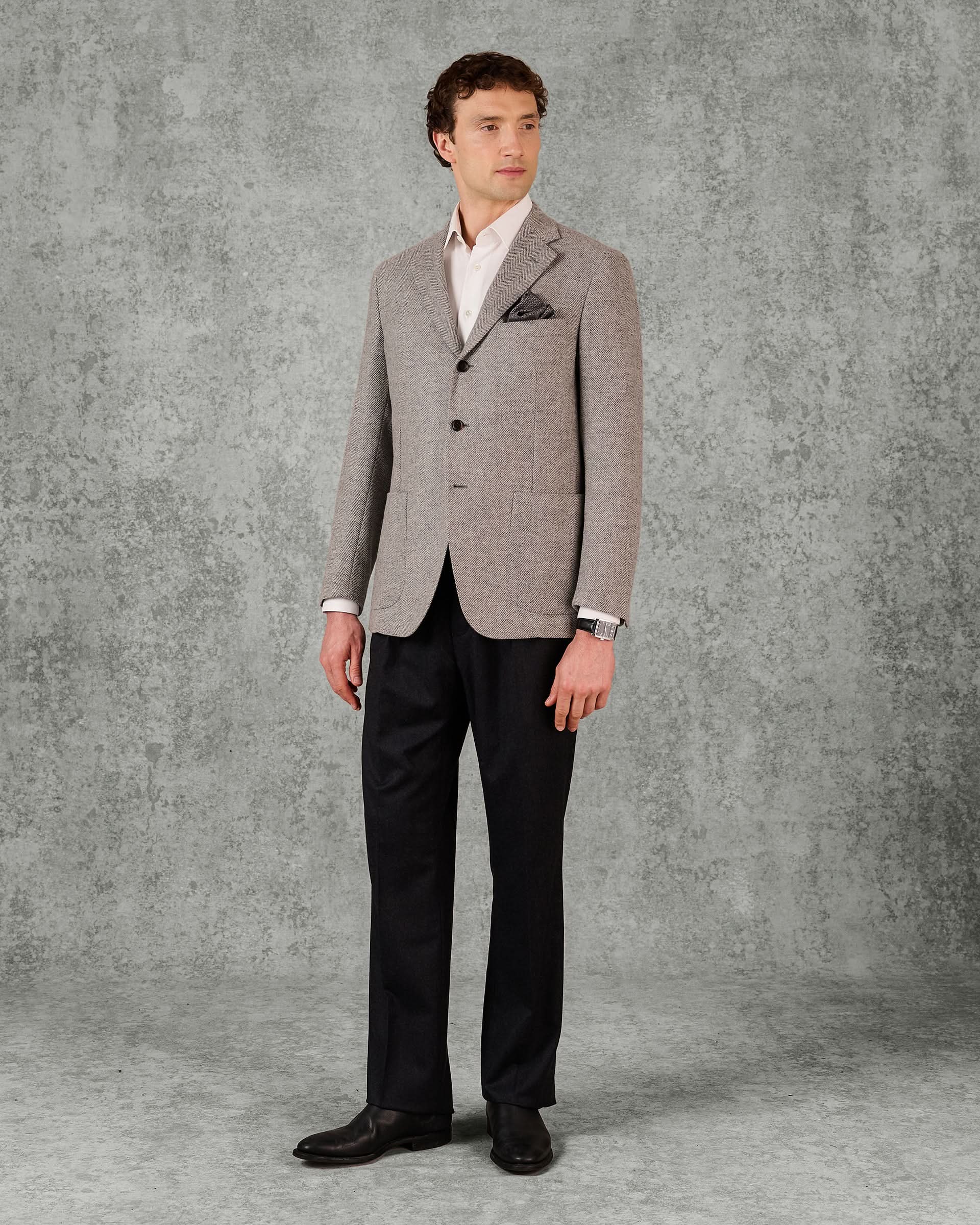Weiss Wool Herringbone Blazer