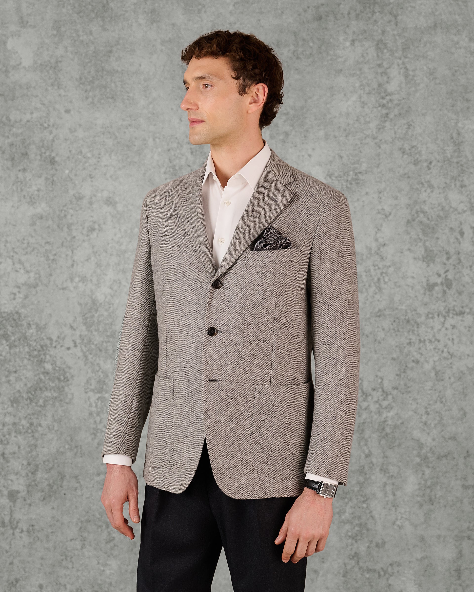 Weiss Wool Herringbone Blazer