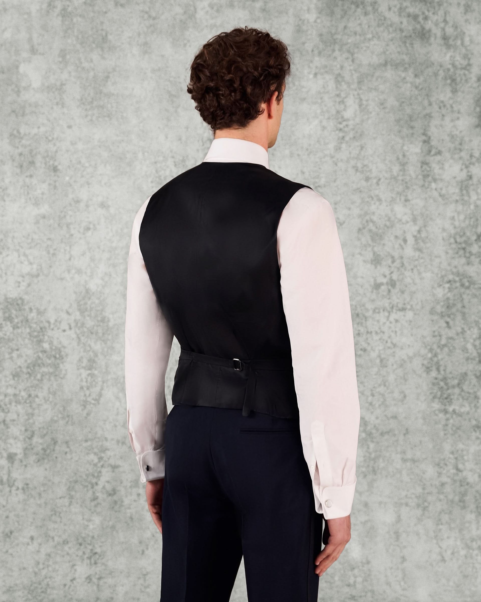 Weldon Wool Mohair Barathea Shawl Dinner Suit Navy