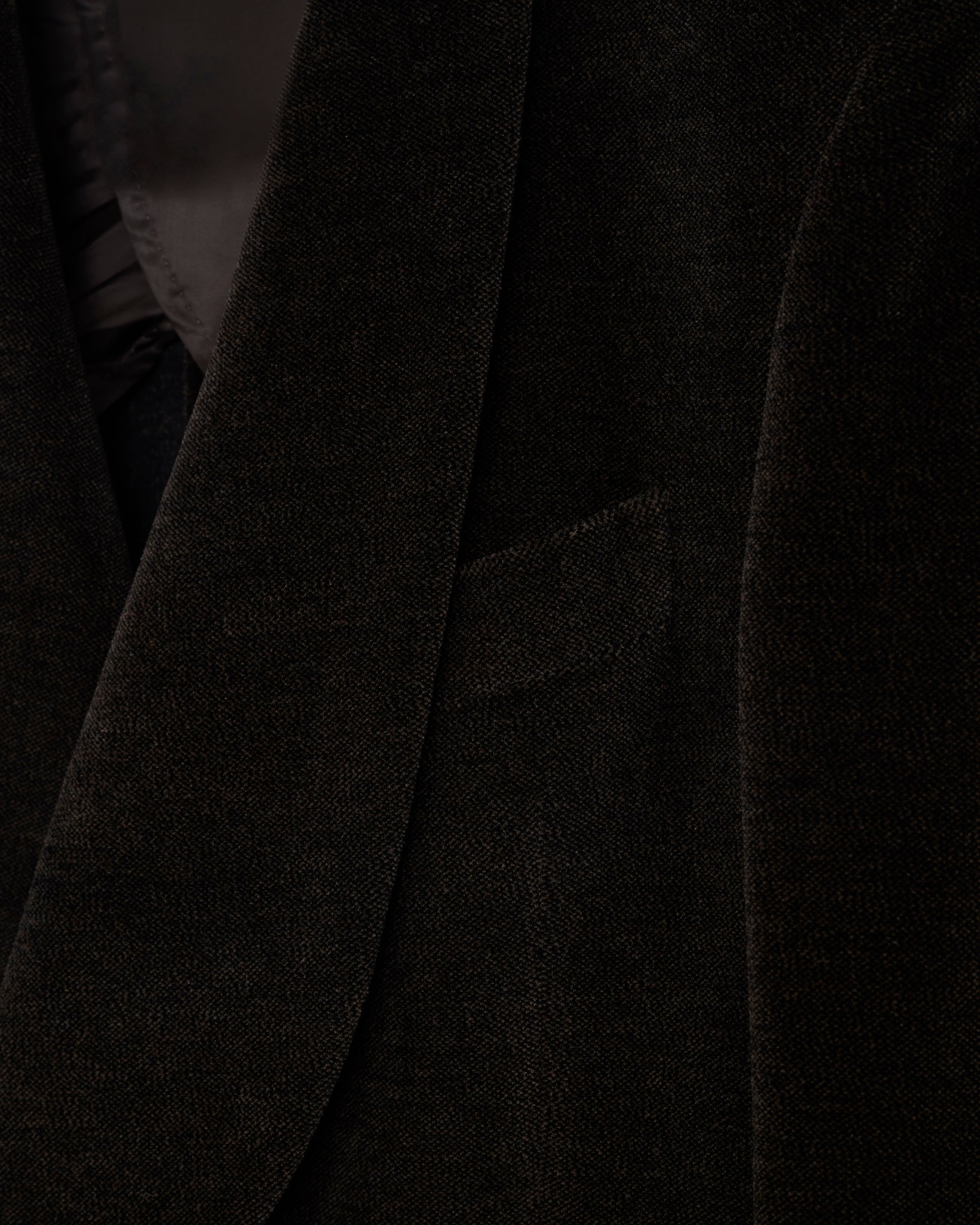 Williams Shawl Lapel Dress Jacket Dark Brown Jersey