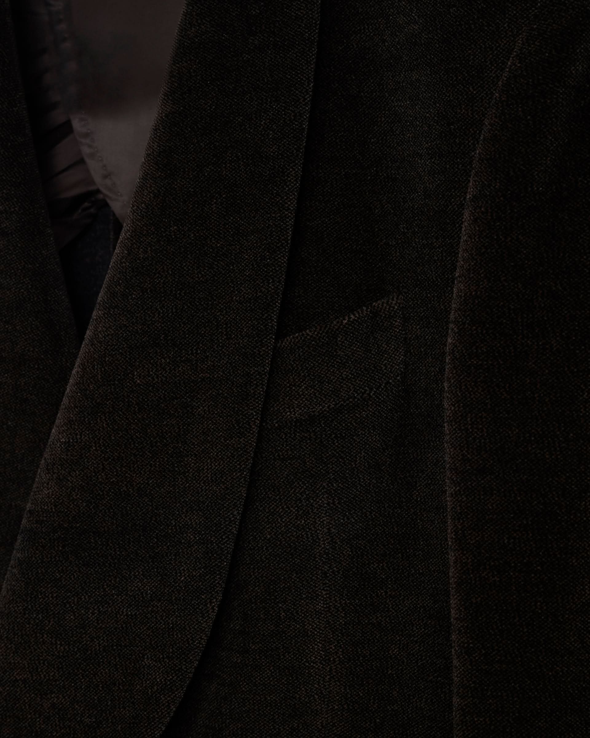 Williams Cotton Shawl Lapel Dress Jacket Dark Brown