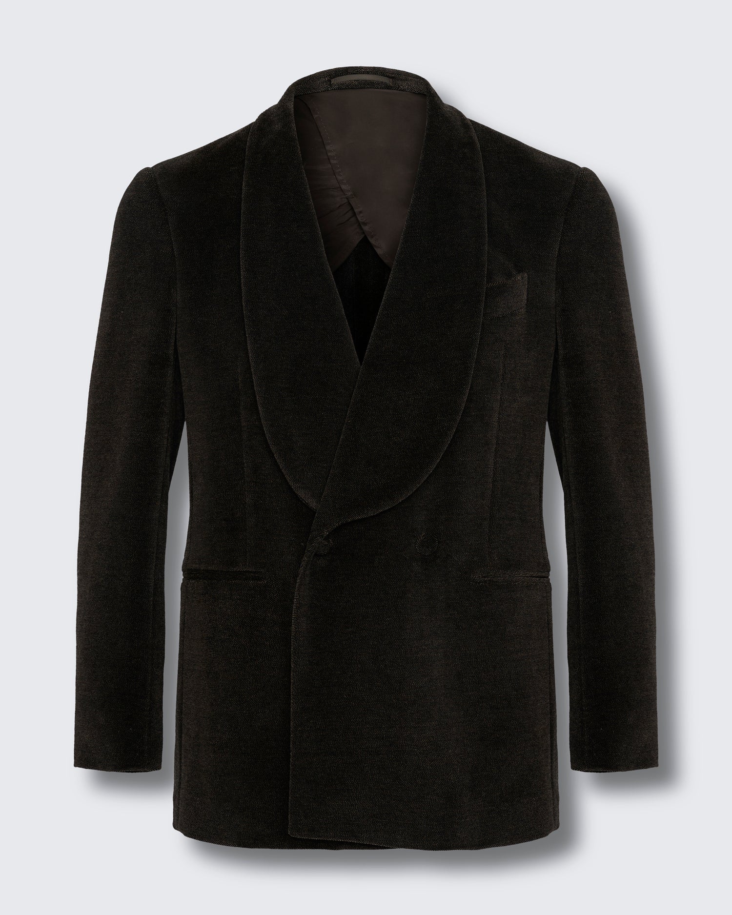 Williams Cotton Shawl Lapel Dress Jacket Dark Brown