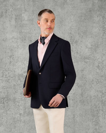 Woodward Wool Fresco Blazer Navy