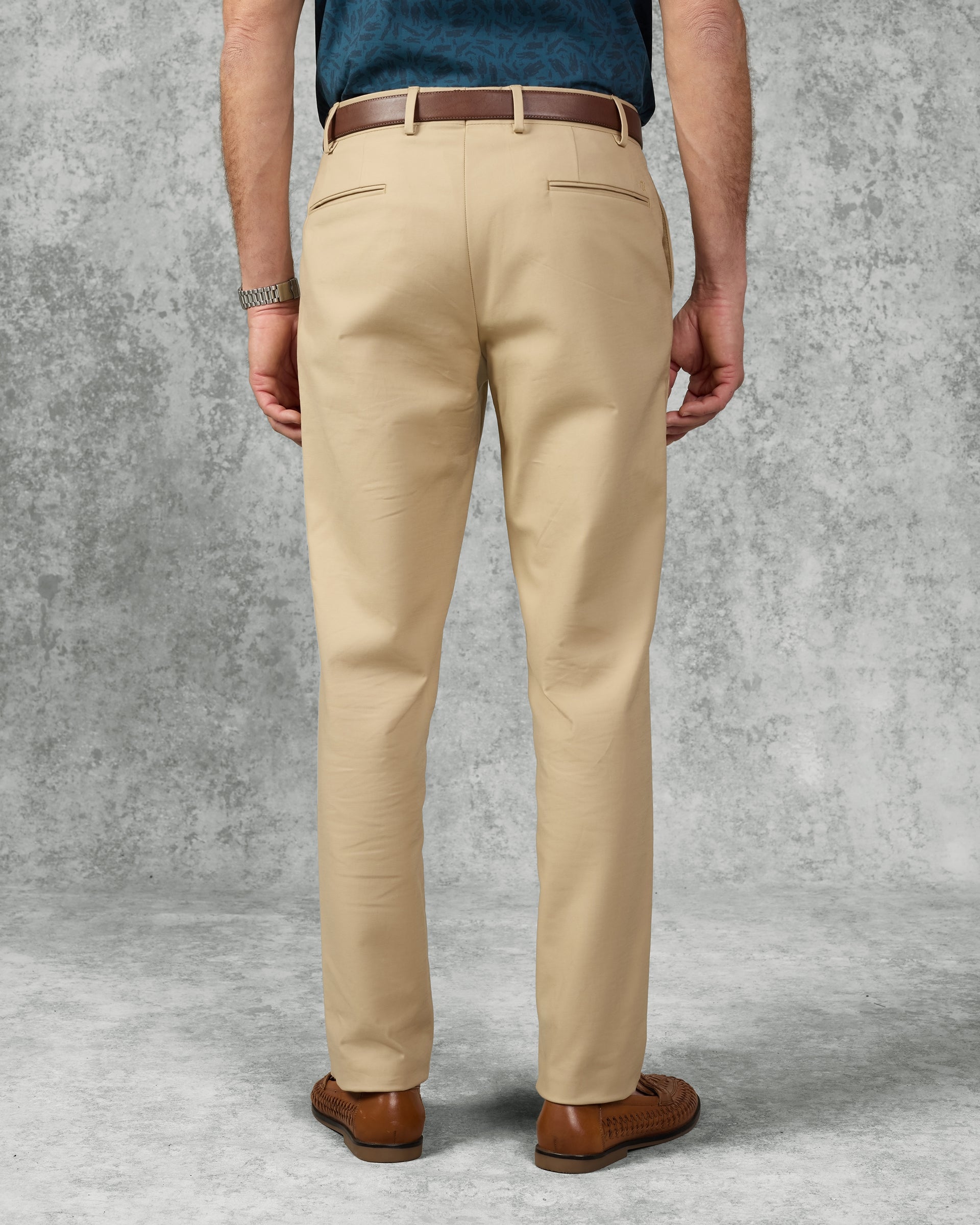 Webster Cotton & Elastane Chino Plain Tan
