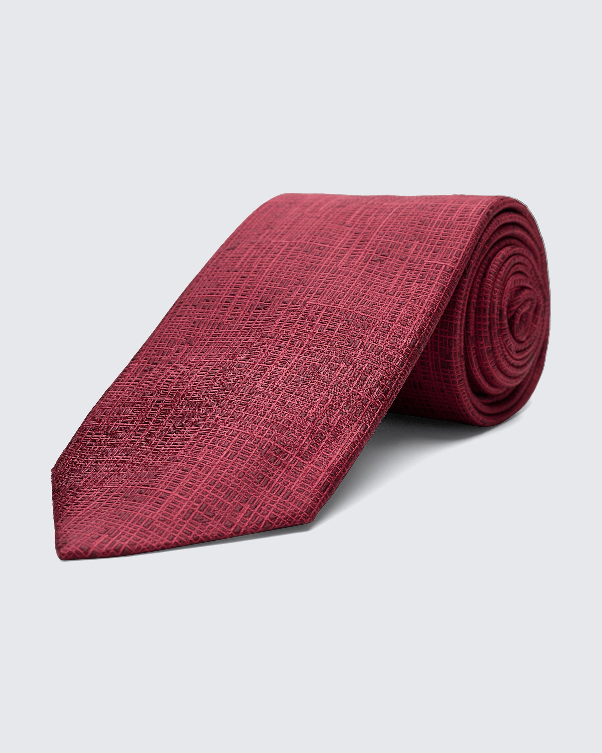 Rowberry Crosshatch Red Tie