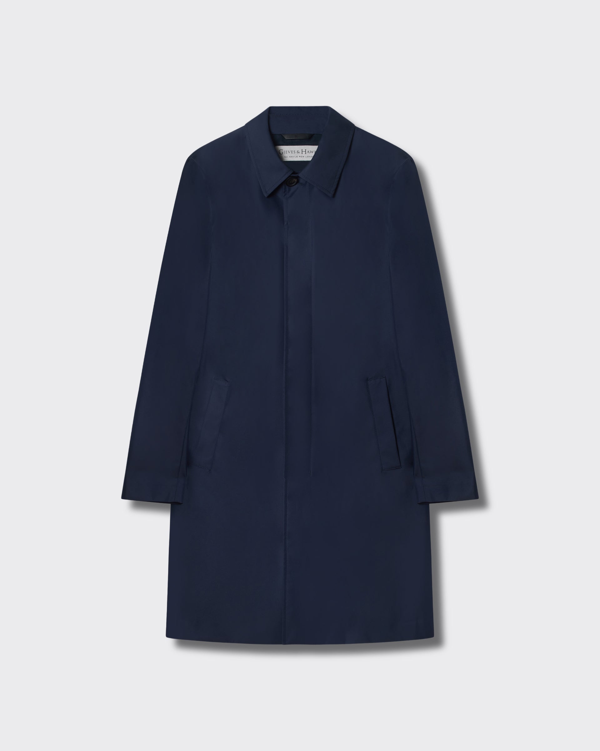 Monroe Long Trench Coat Navy