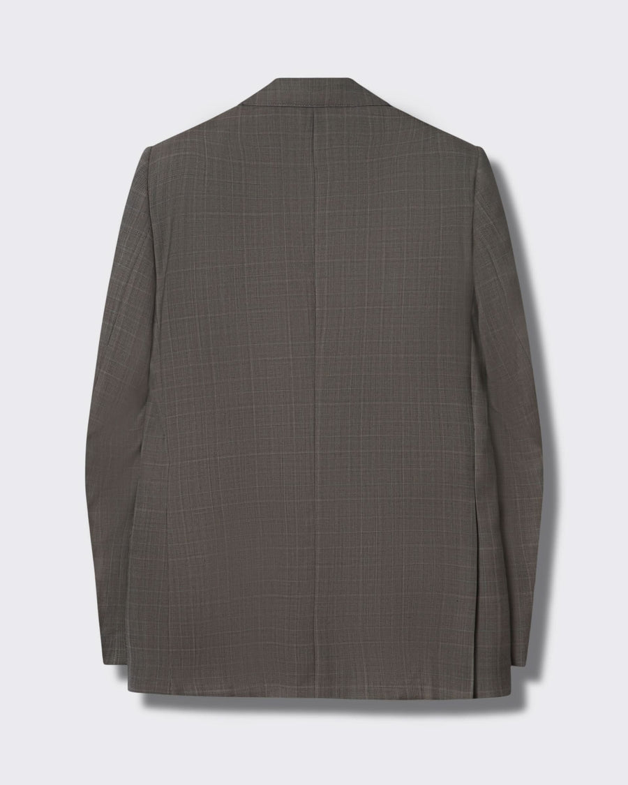 Stanmore Wool Neutral Check Suit Jacket