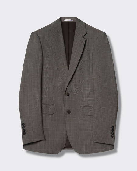 Stanmore Wool Neutral Check Suit Jacket