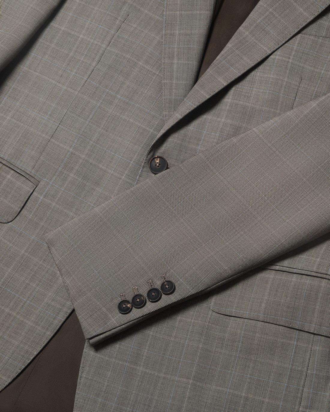 Stanmore Wool Neutral Check Suit Jacket