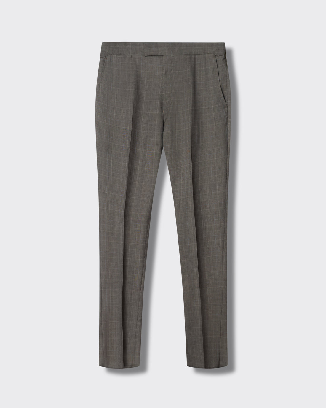 Stanmore Wool Neutral Check Suit Trousers