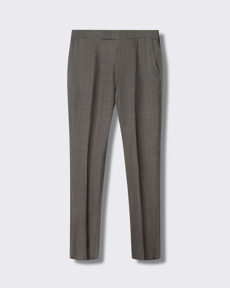 Stanmore Wool Neutral Check Suit Trousers