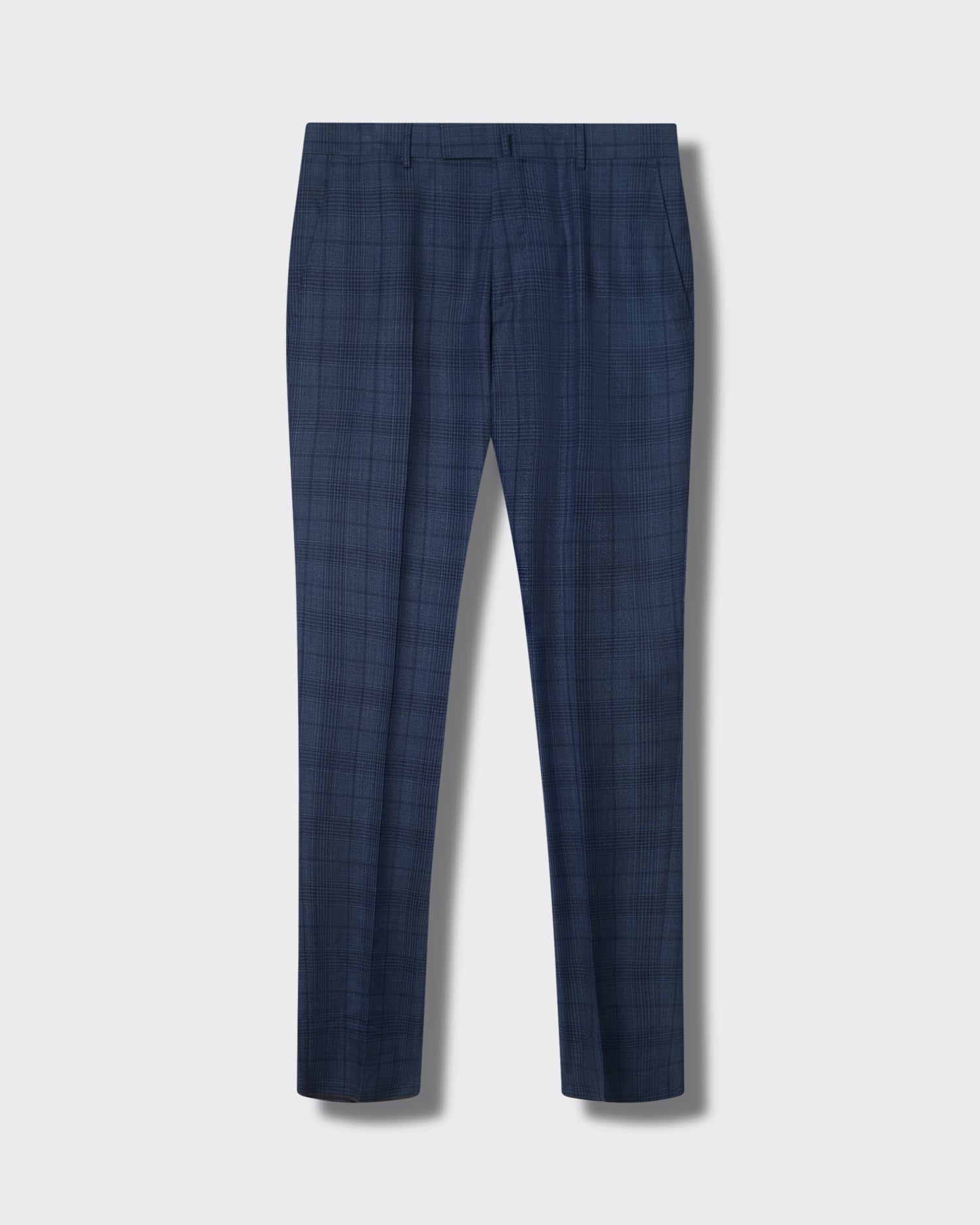 Inverness Wool Check Suit Trouser Light Blue