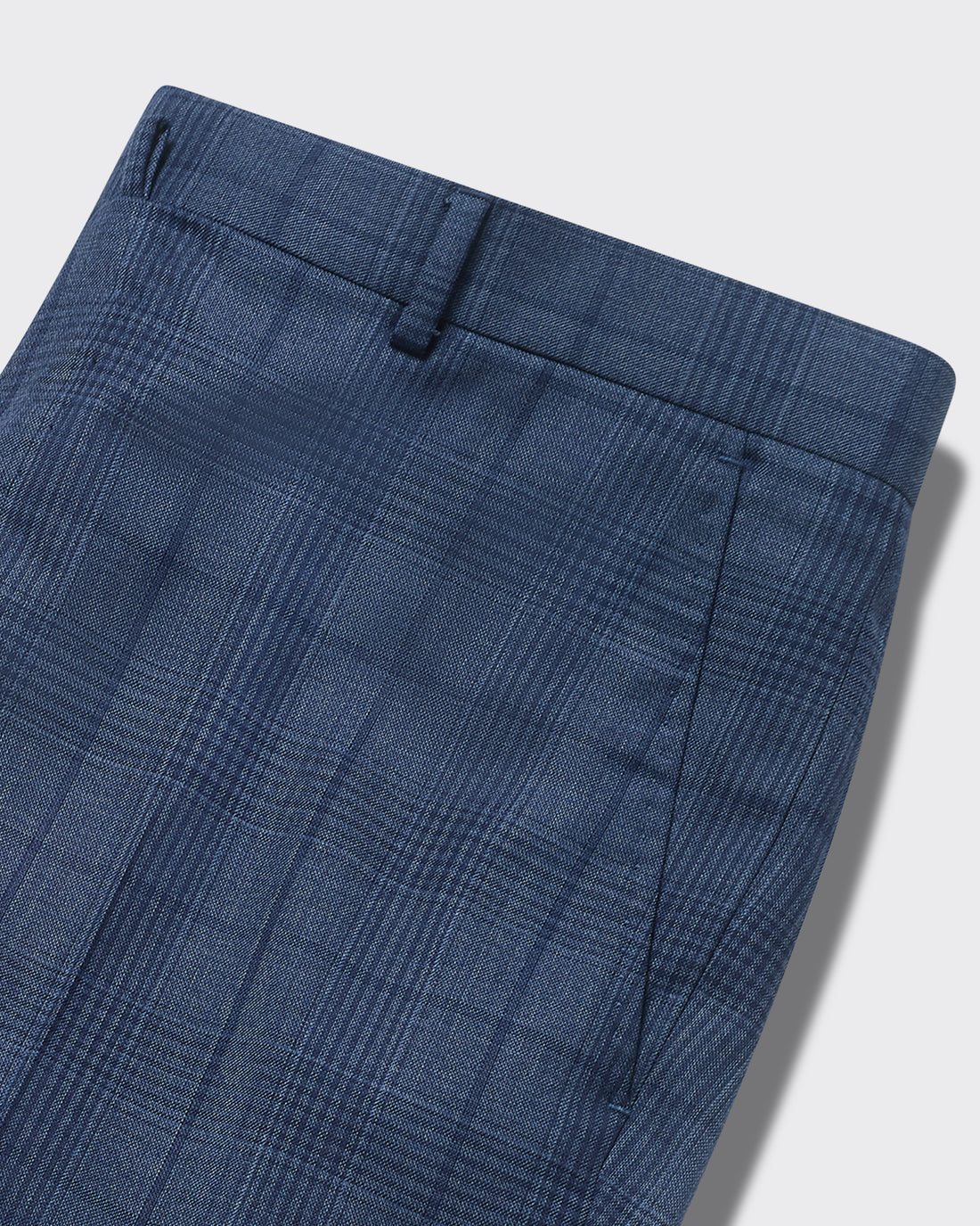 Inverness Wool Check Suit Trouser Light Blue