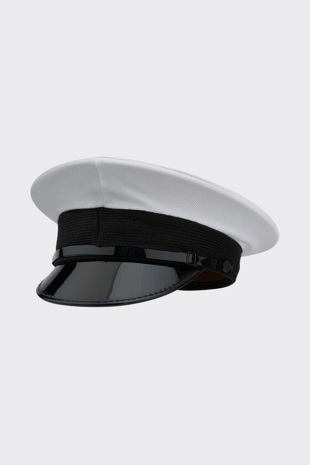 White Cotton Cap Cover - For Royal Navy Caps