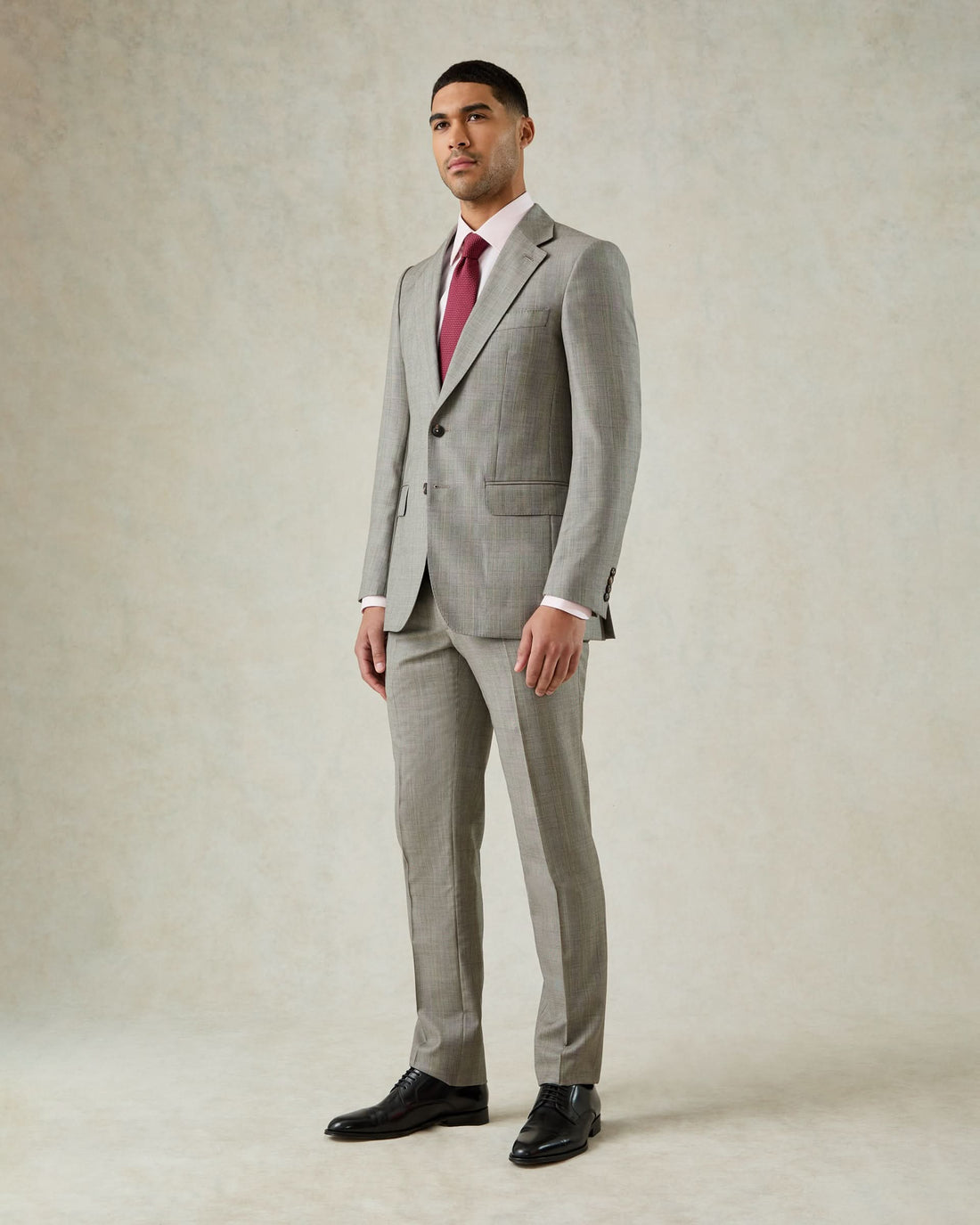 Bass Prince of Wales Check Suit Grey