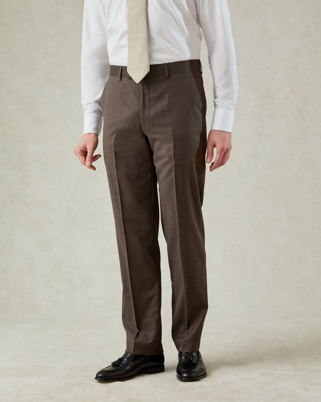 Burton Wool &amp; Cashmere Suit Trouser Dark Brown