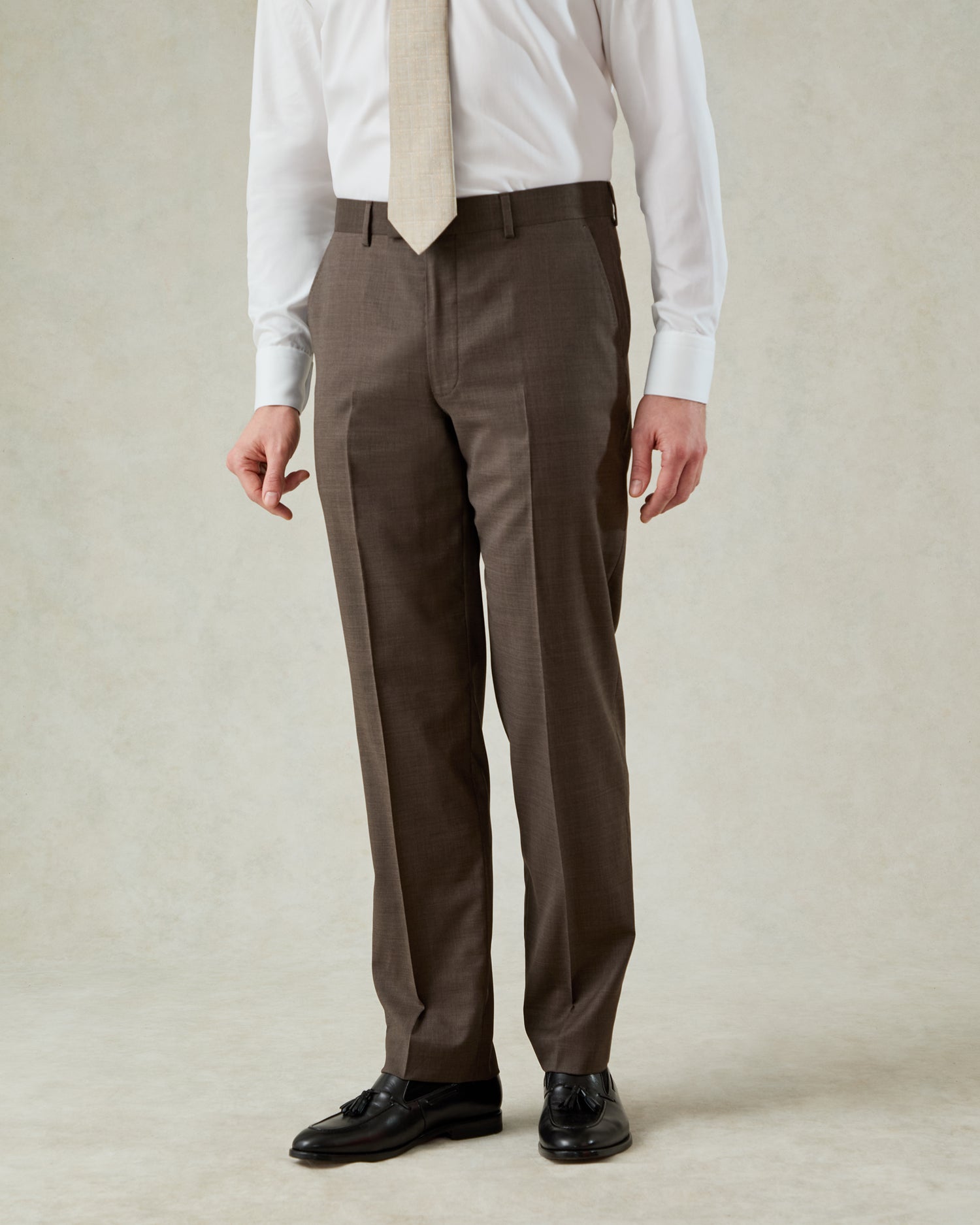 Burton Wool &amp; Cashmere Suit Trouser Dark Brown
