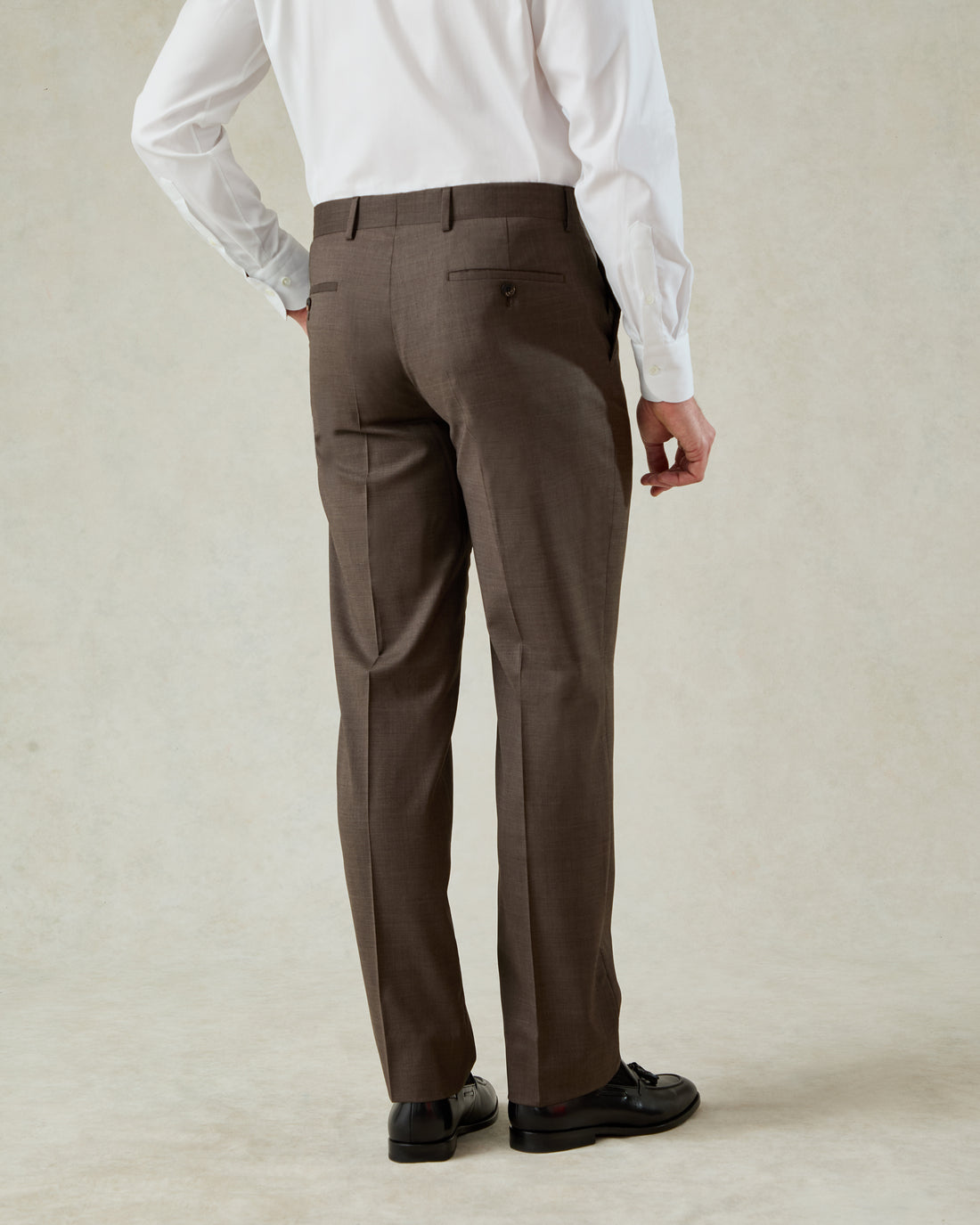 Burton Wool &amp; Cashmere Suit Trouser Dark Brown