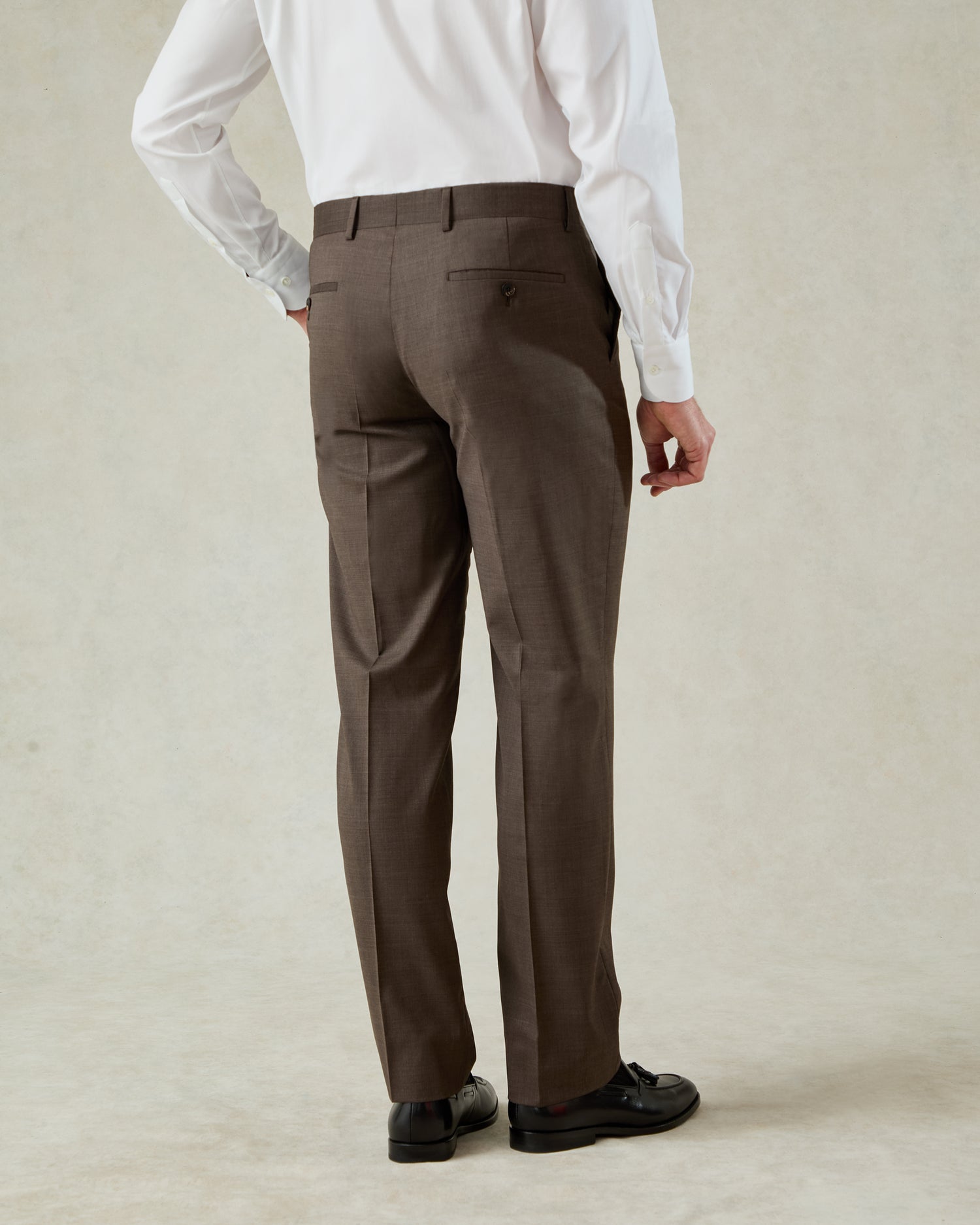 Burton Wool &amp; Cashmere Suit Trouser Dark Brown