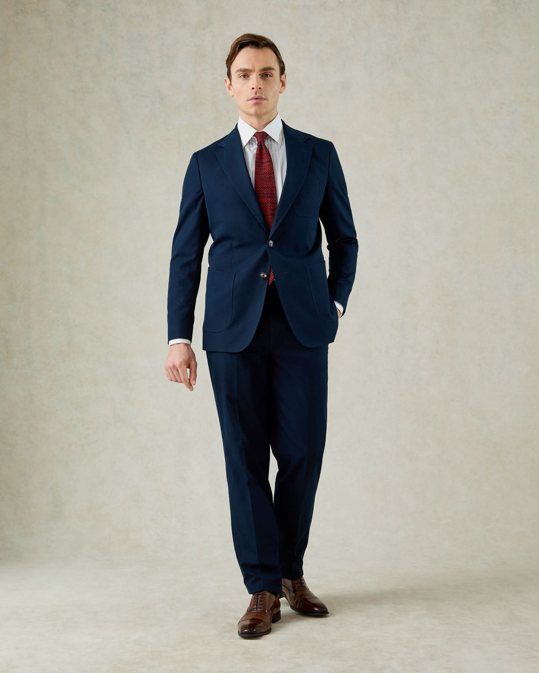 Stanley Cotton &amp; Cashmere Suit Navy
