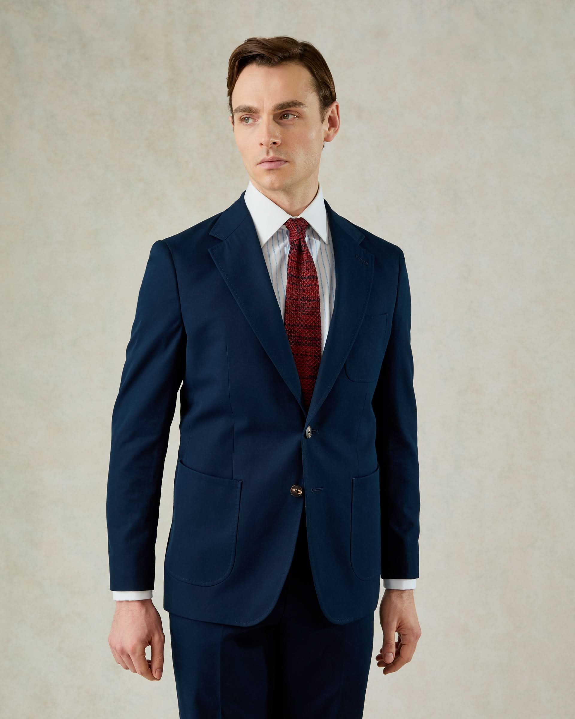 Stanley Cotton &amp; Cashmere Suit Navy