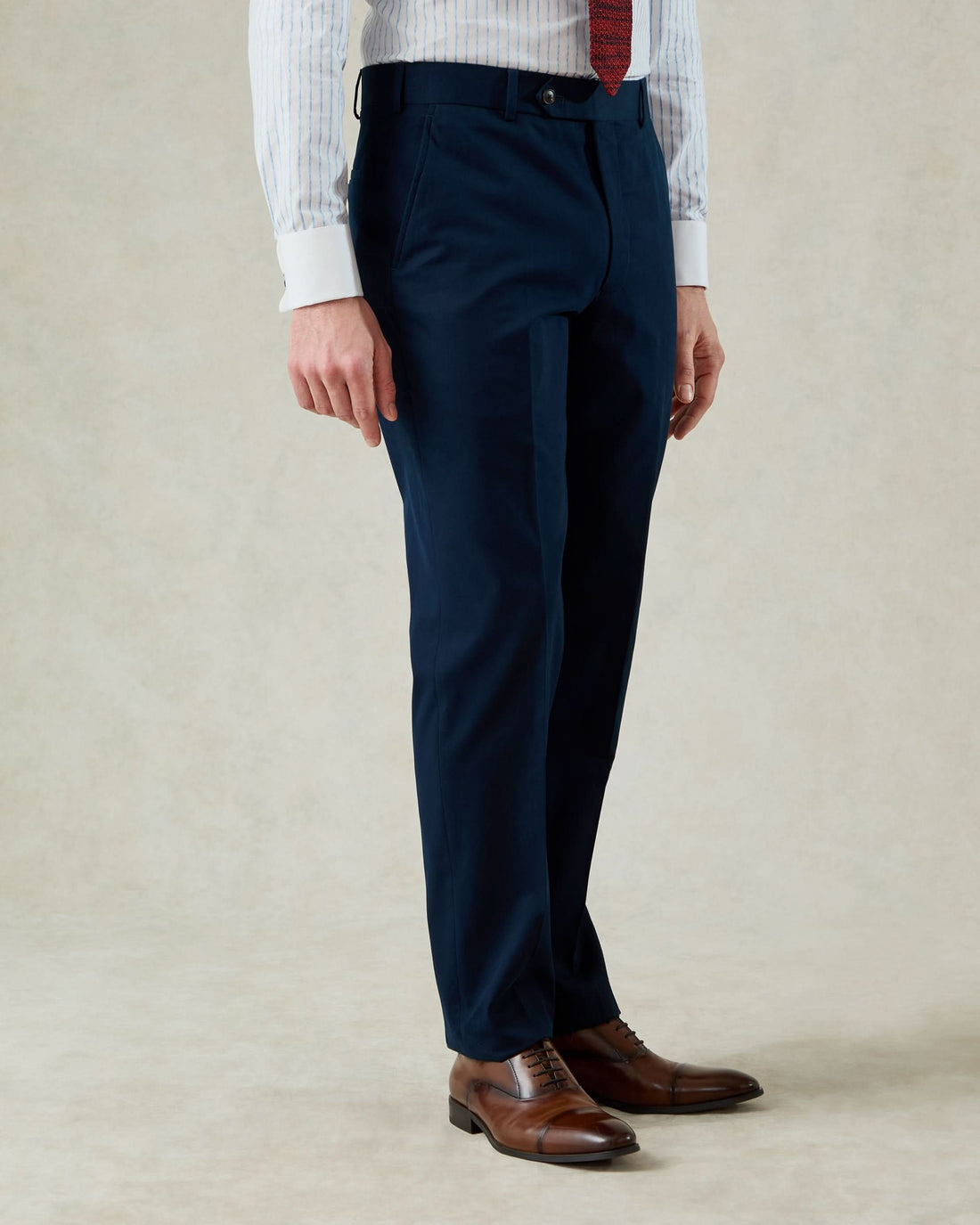 Stanley Cotton Cashmere Suit Trouser Navy
