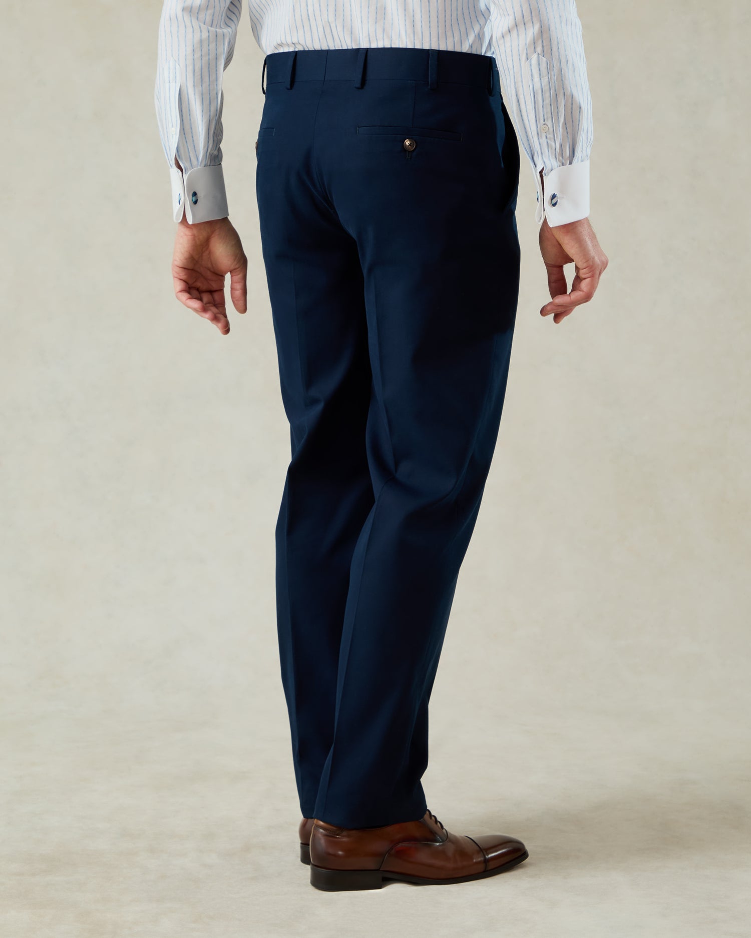 Stanley Cotton &amp; Cashmere Suit Trouser Navy