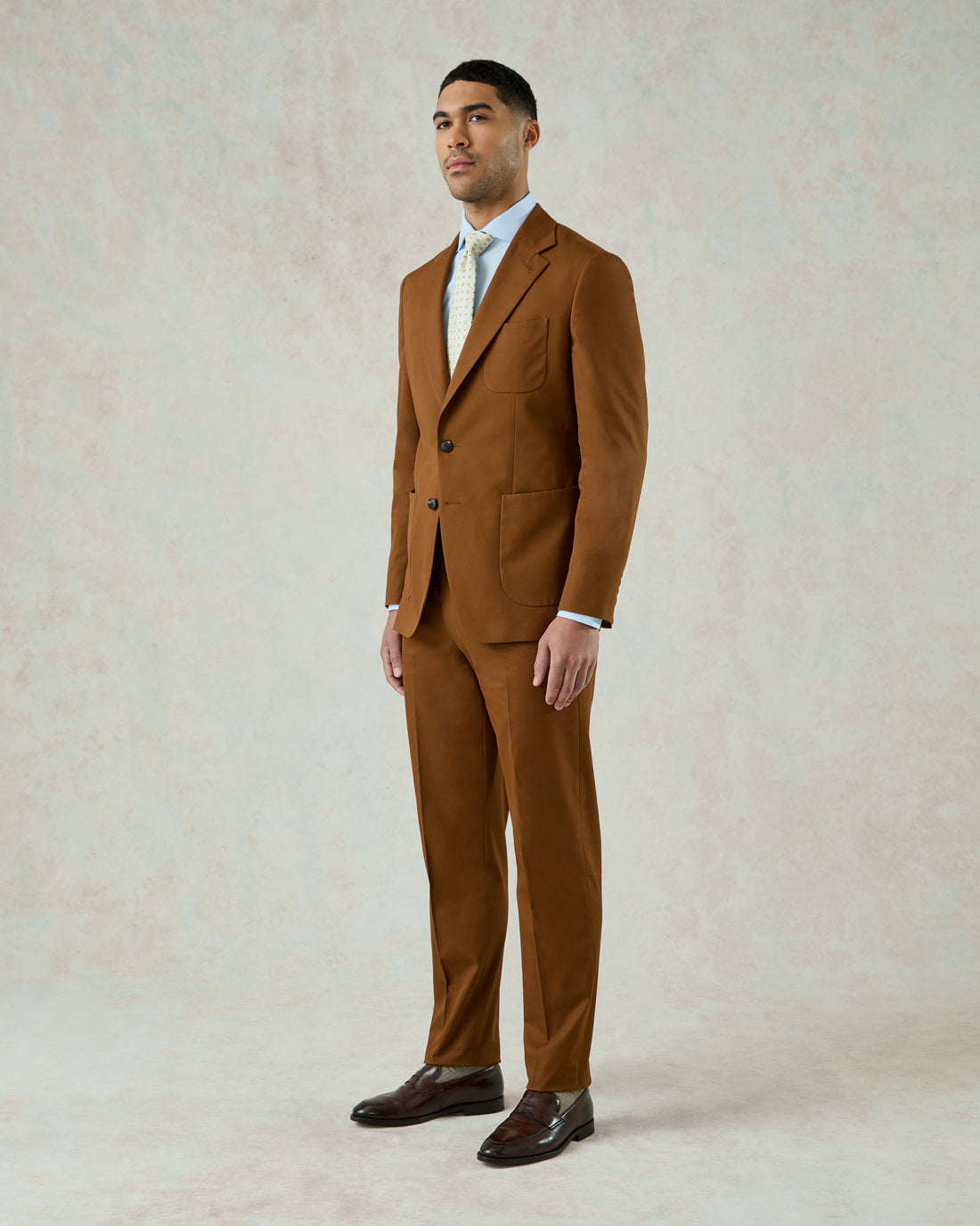 Allen Cotton &amp; Cashmere Suit Chesnut Brown
