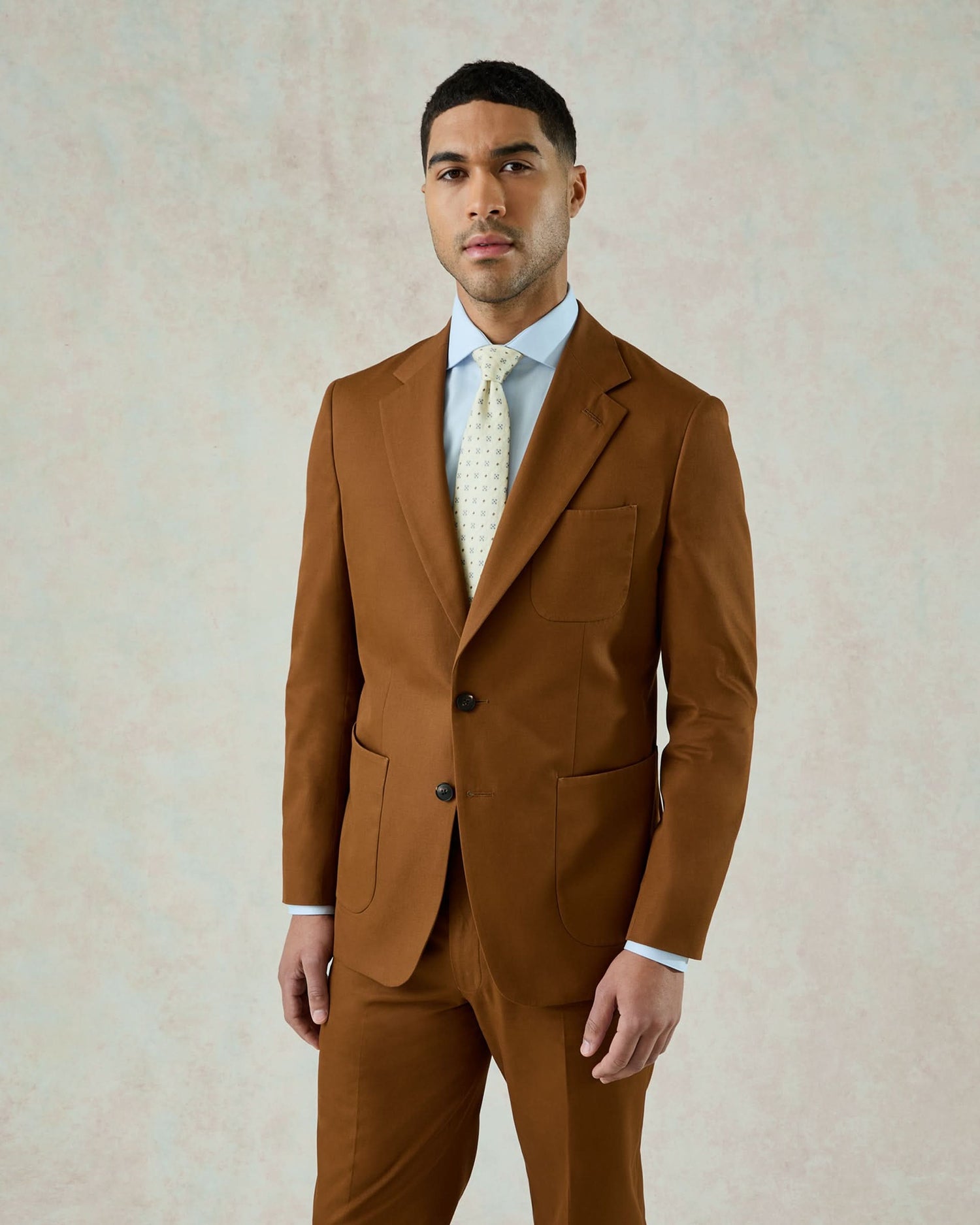 Allen Cotton Cashmere Suit Jacket Chestnut Brown Allen Cotton Cashmere Suit Jacket Chestnut Brown