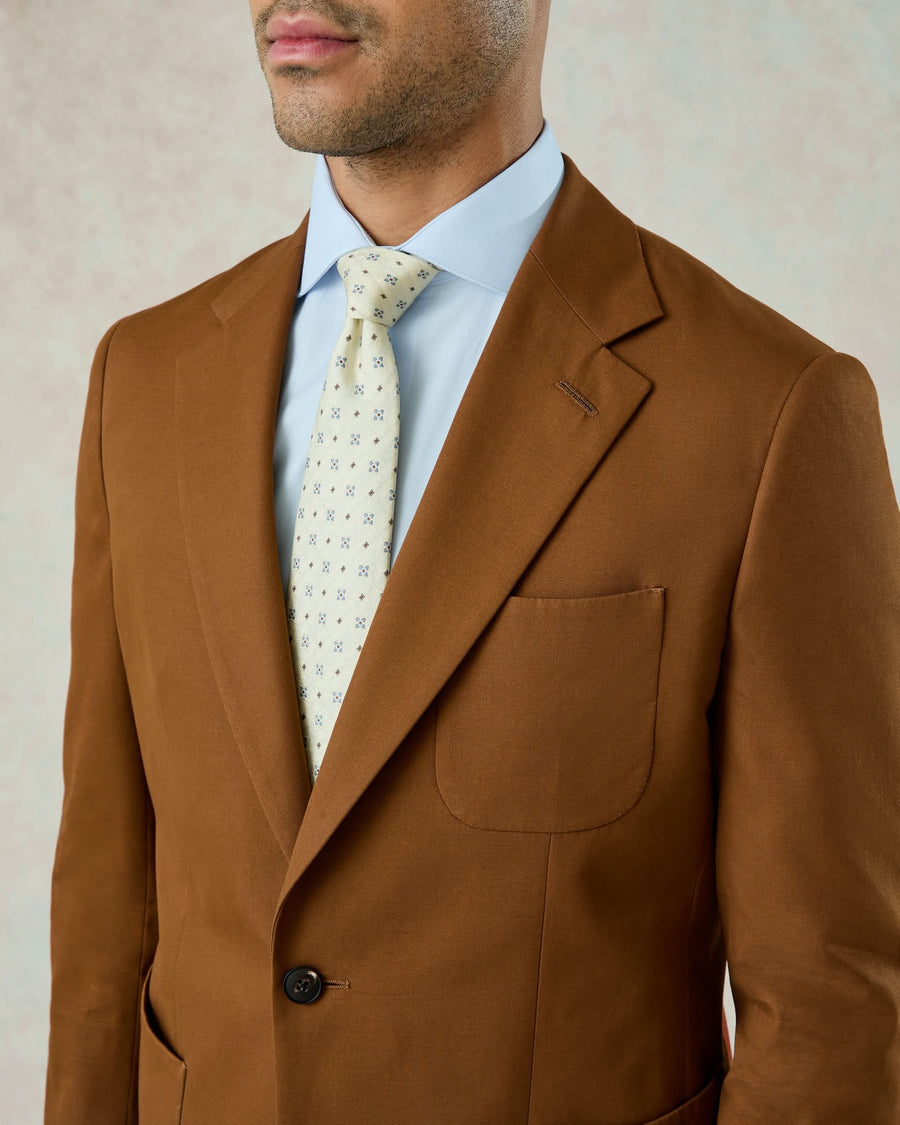 Allen Cotton & Cashmere Suit Chesnut Brown